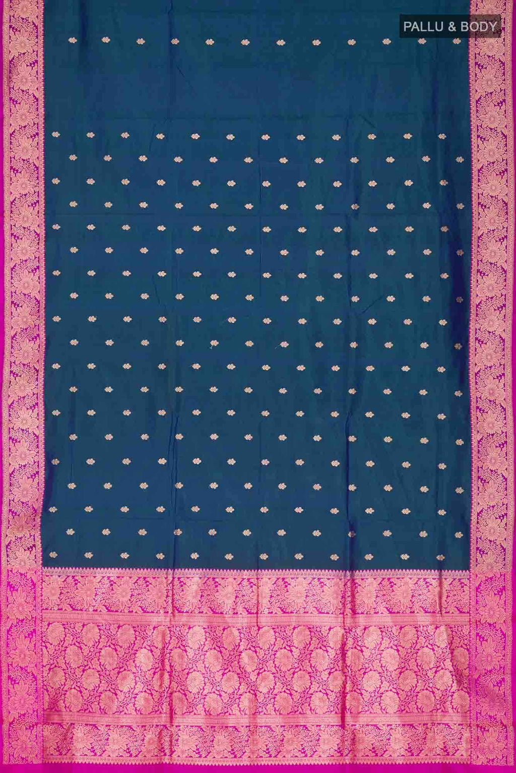 Blue Banarasi Katan Silk Saree
