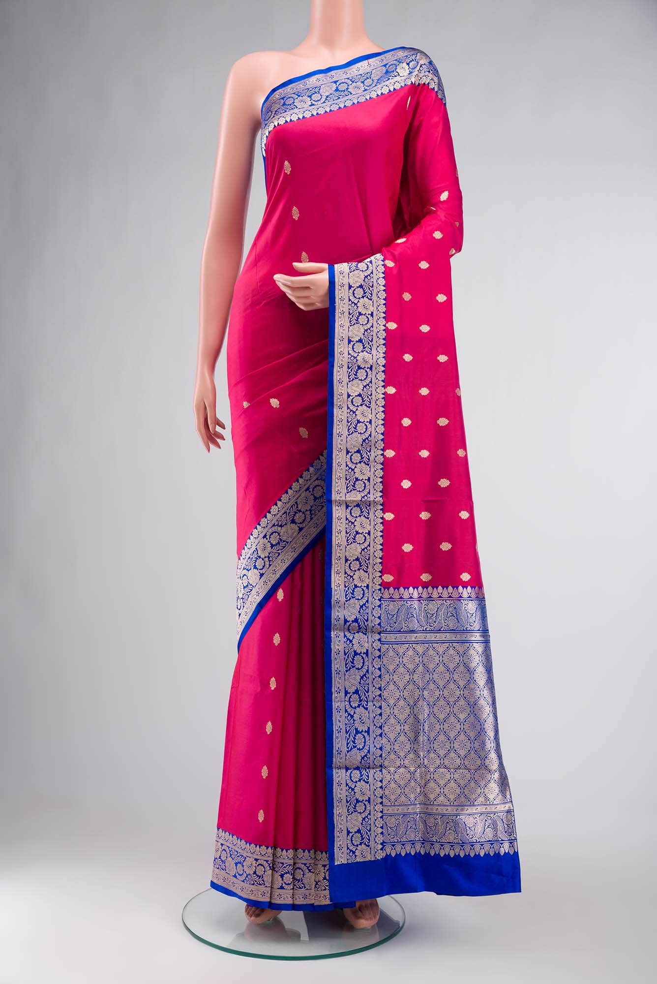 Pink Banarasi Katan Silk Saree