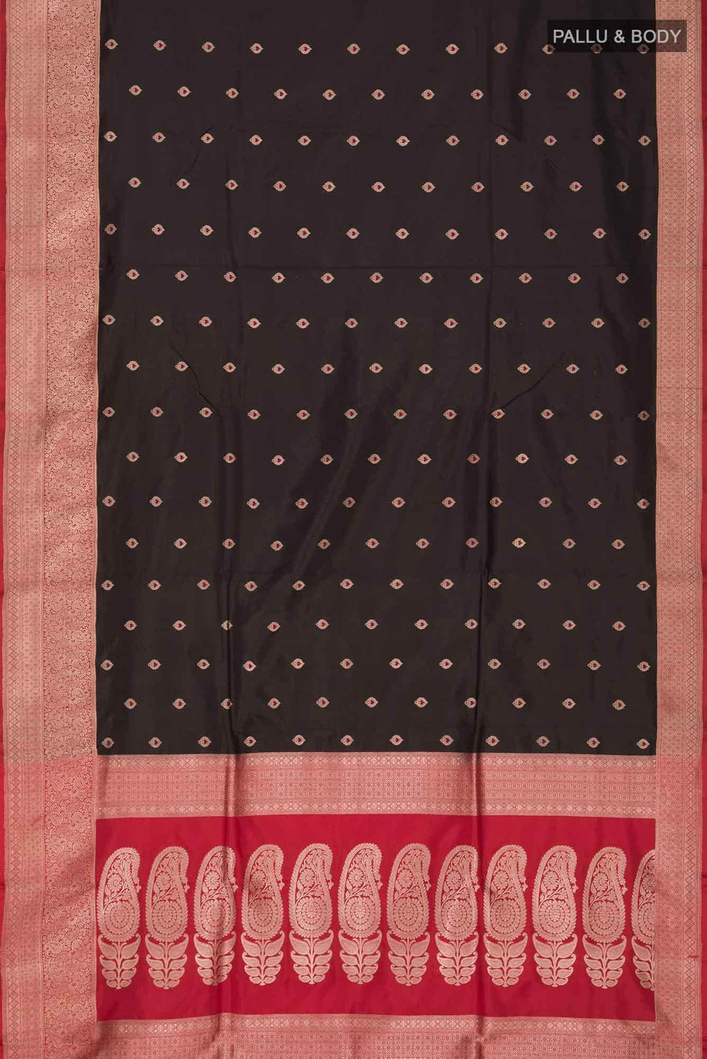 Black Banarasi Katan Silk Saree
