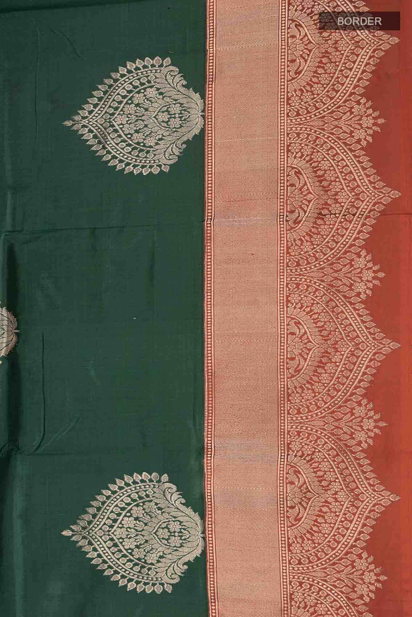 Green Banarasi Katan Silk Saree