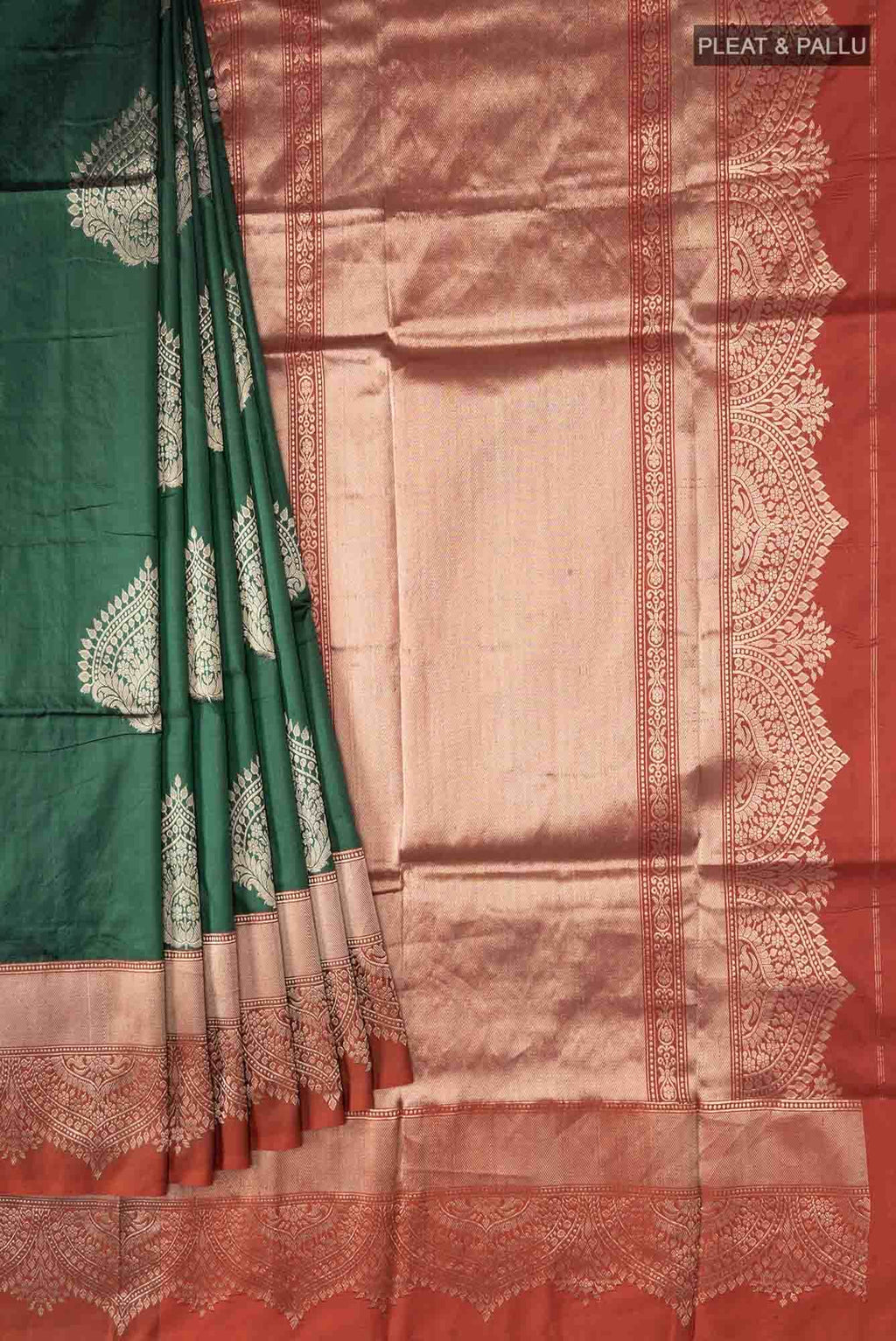 Green Banarasi Katan Silk Saree
