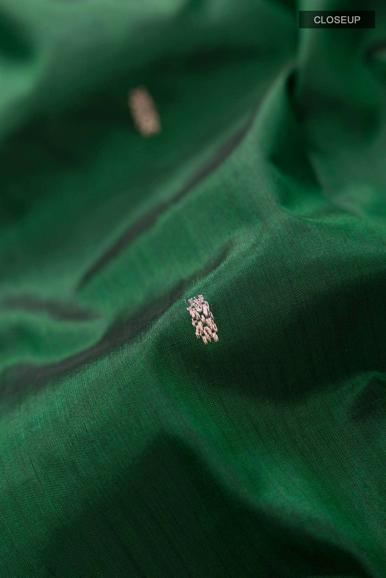 Green Banarasi Katan Silk Saree