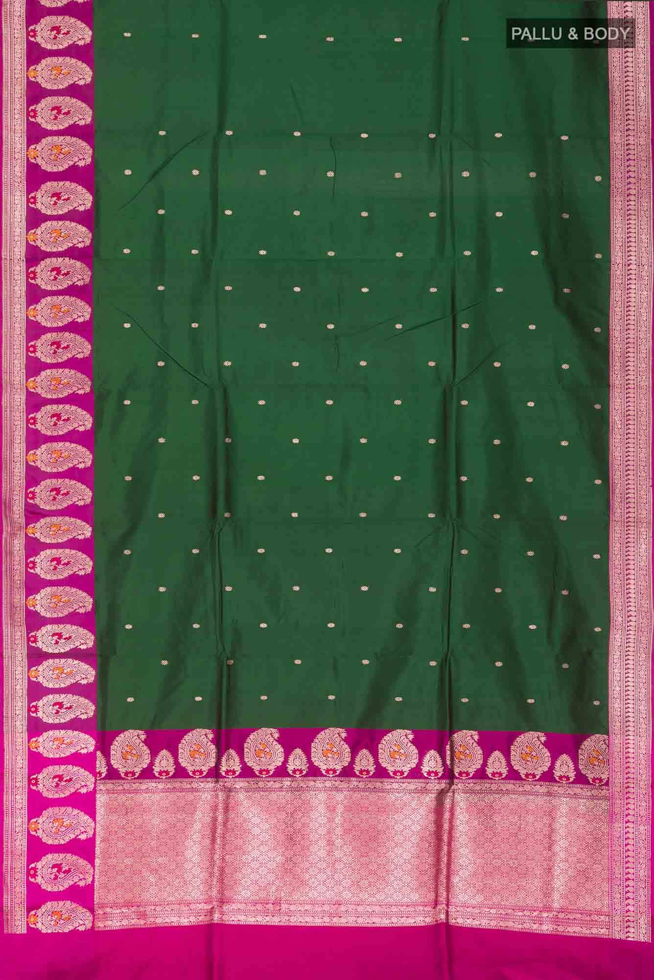 Green Banarasi Katan Silk Saree