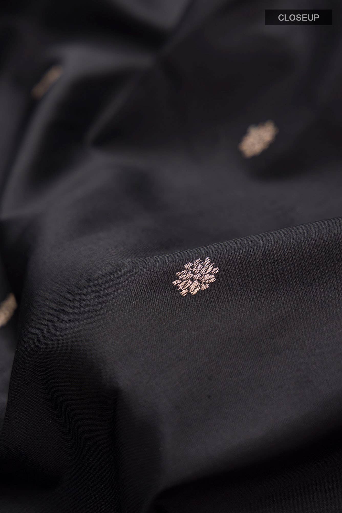 Black Banarasi Katan Silk Saree