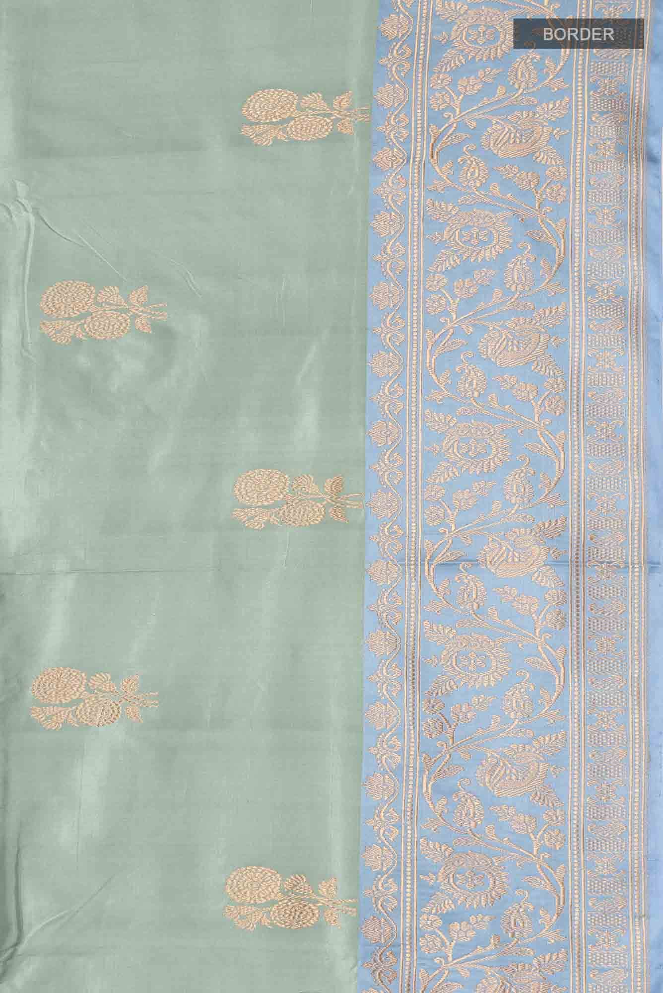 Green Banarasi Katan Silk Saree