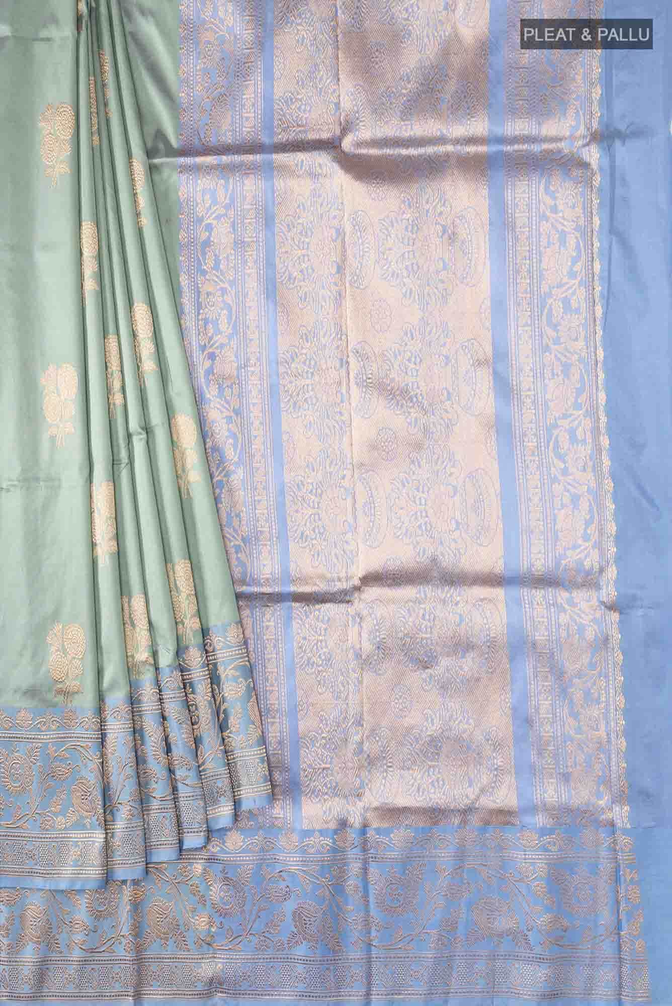 Green Banarasi Katan Silk Saree