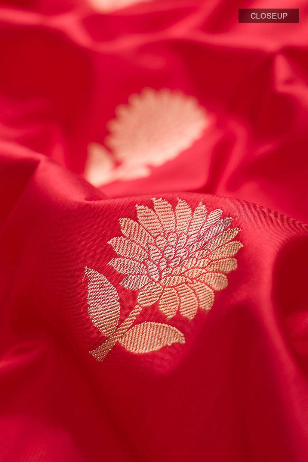 Red Banarasi Katan Silk Saree