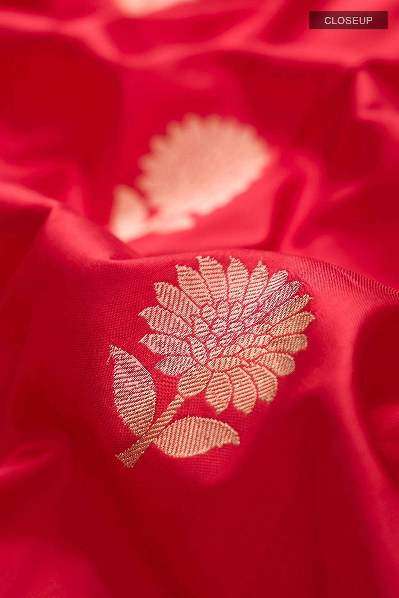 Red Banarasi Katan Silk Saree