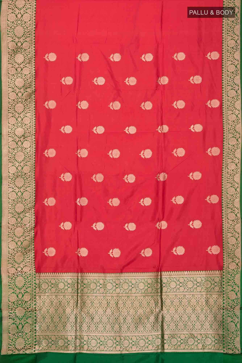 Red Banarasi Katan Silk Saree