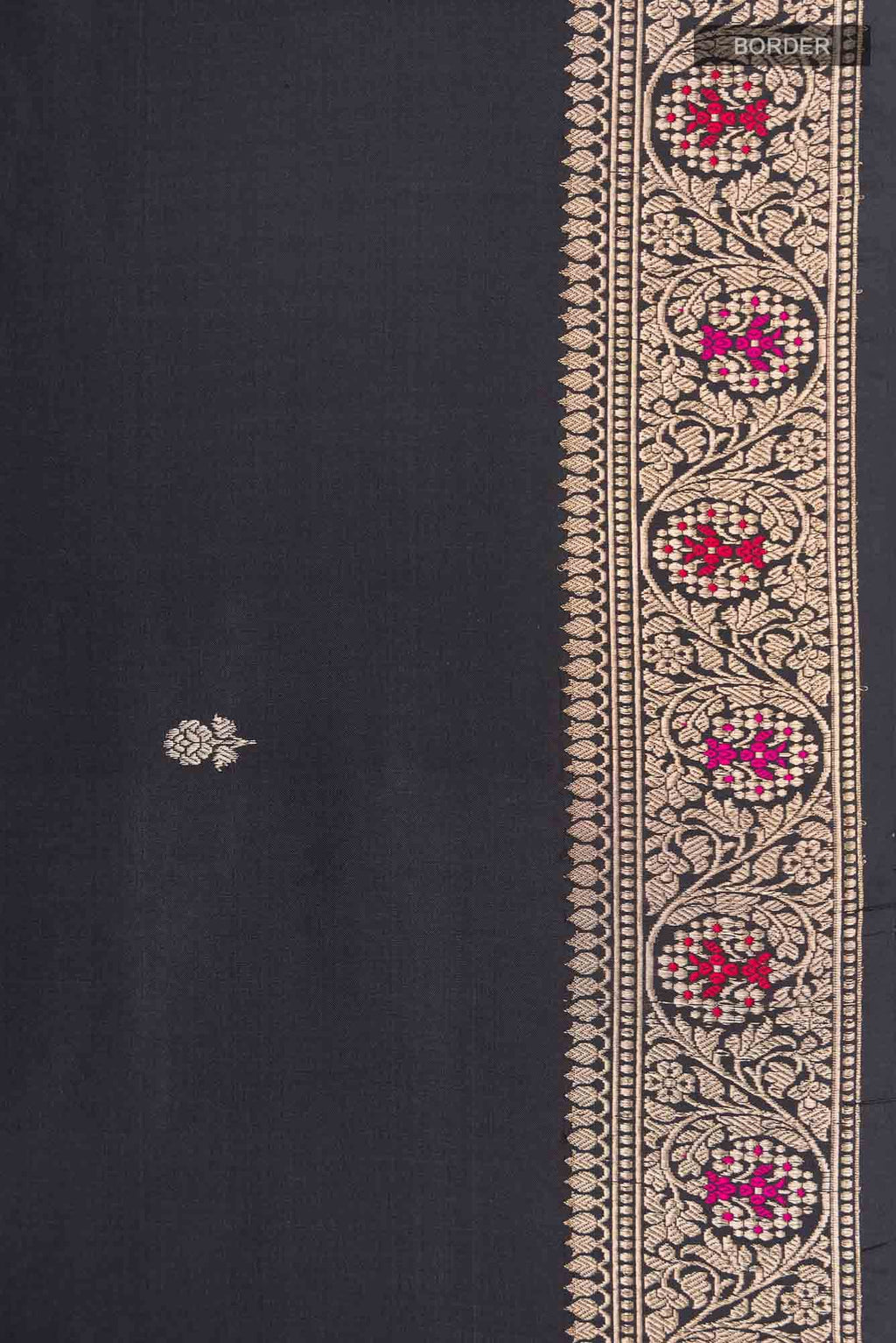 Black Banarasi Katan Silk Saree