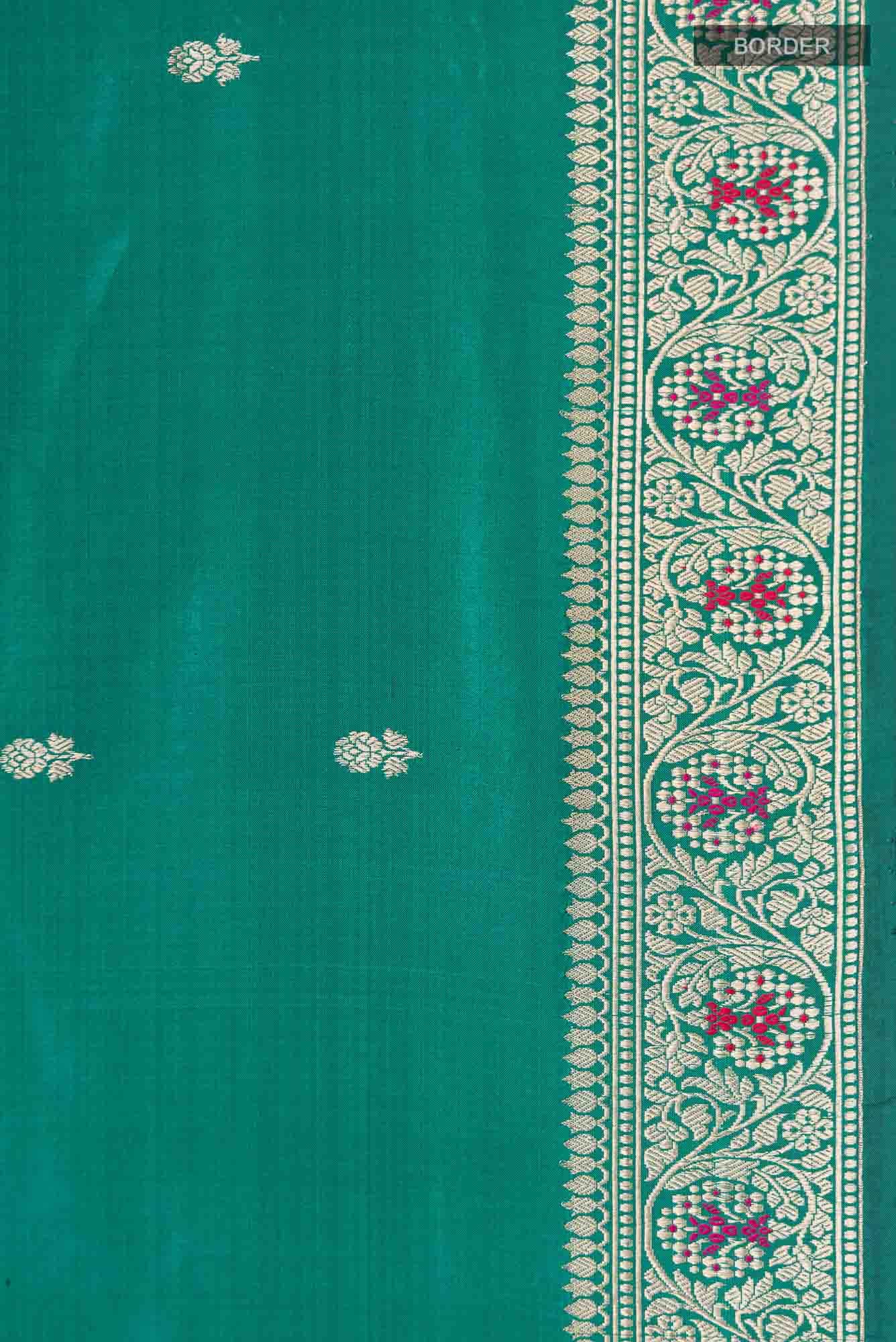 Green Banarasi Katan Silk Saree