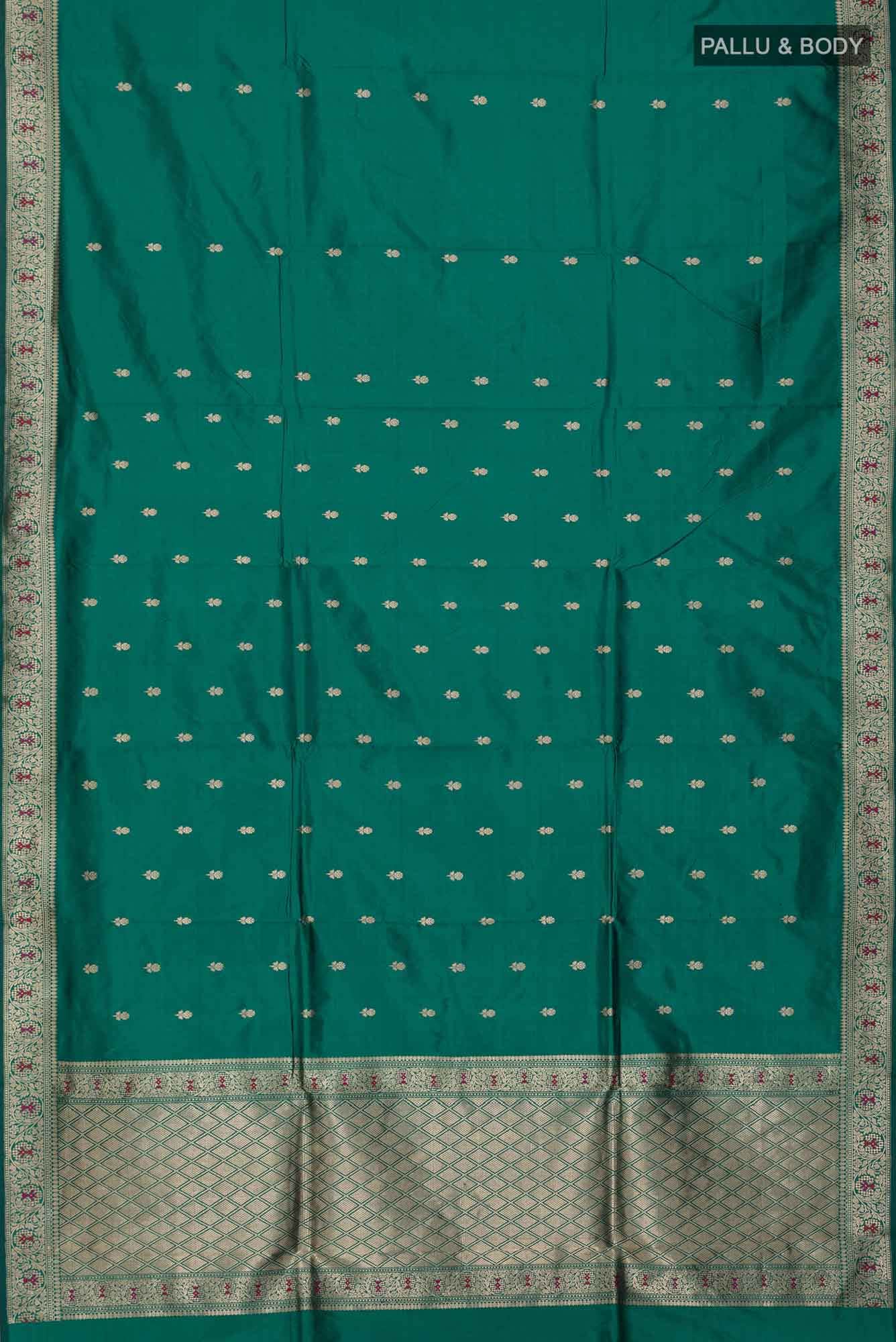 Green Banarasi Katan Silk Saree