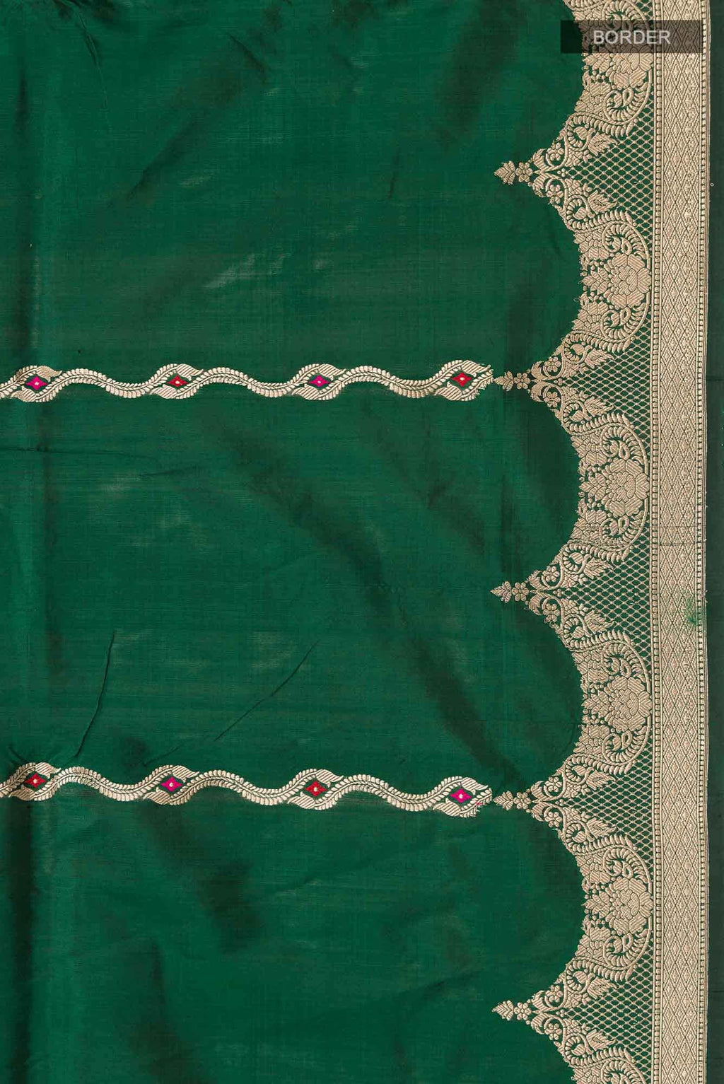 Green Banarasi Katan Silk Saree