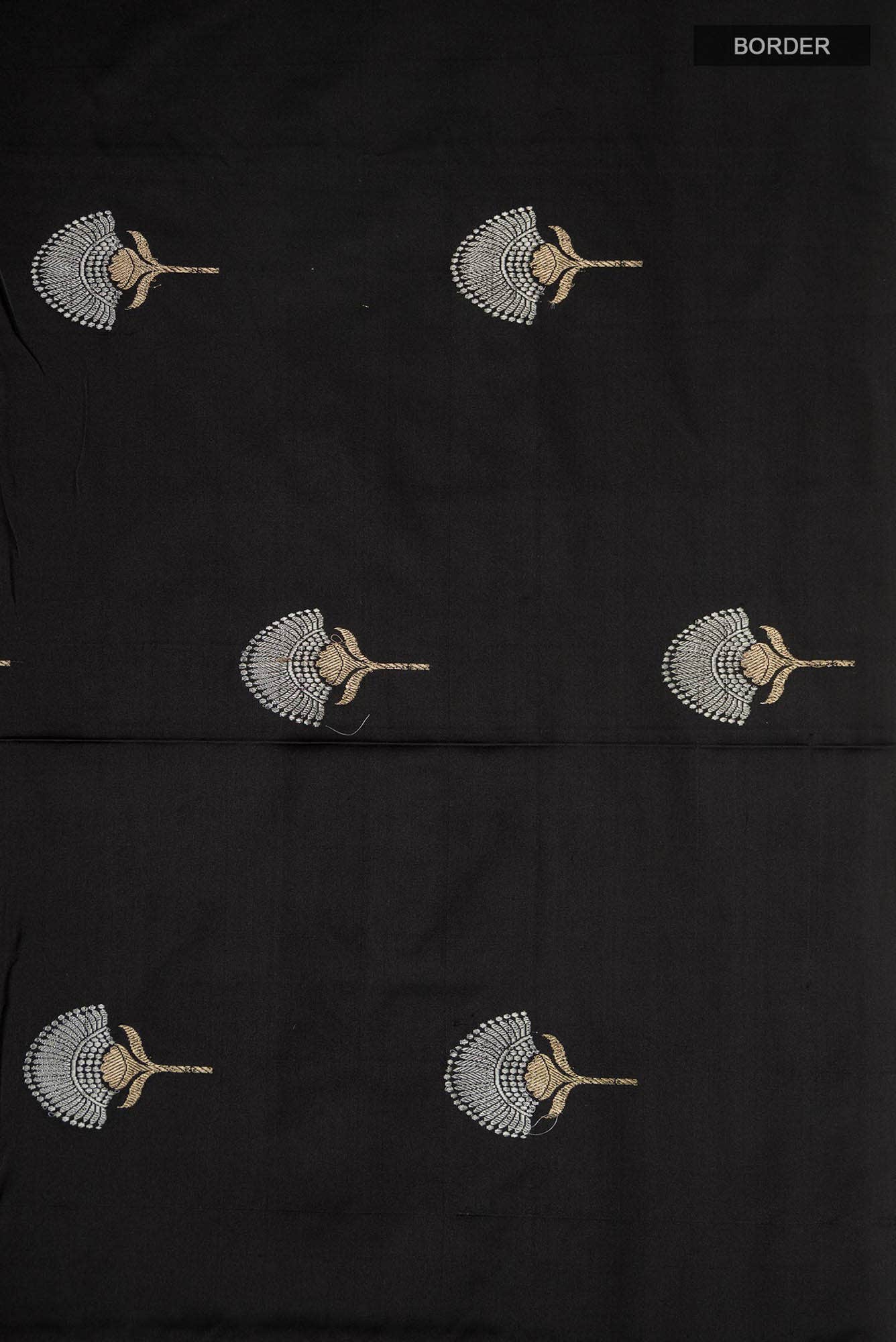 Black Banarasi Katan Silk Saree
