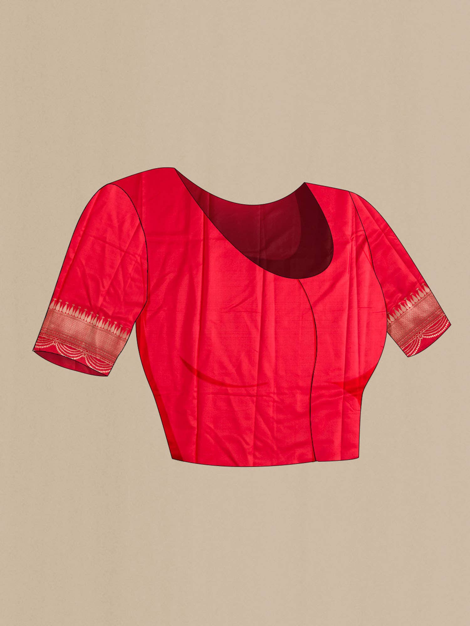 Red Banarasi Katan Silk Saree