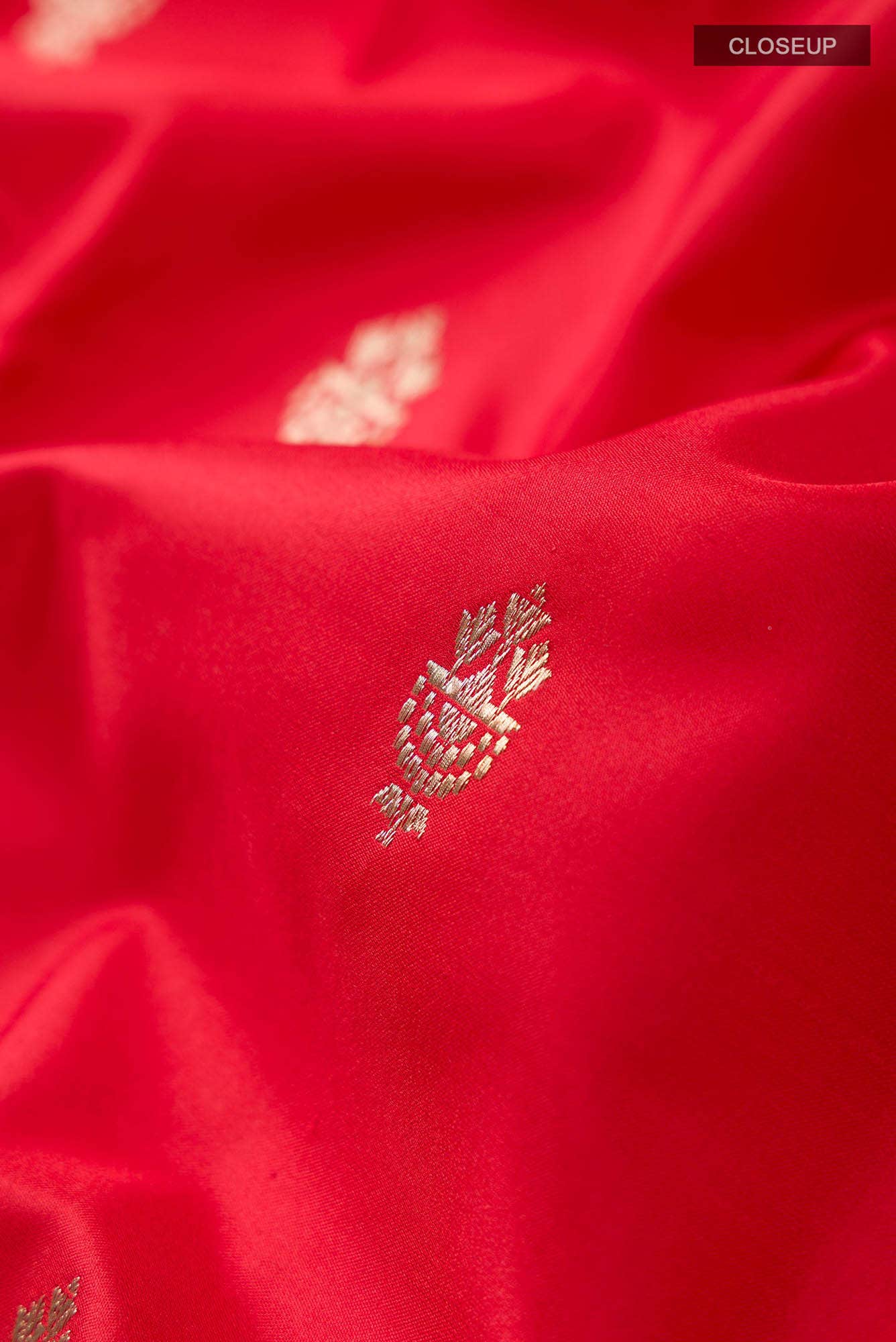 Red Banarasi Katan Silk Saree