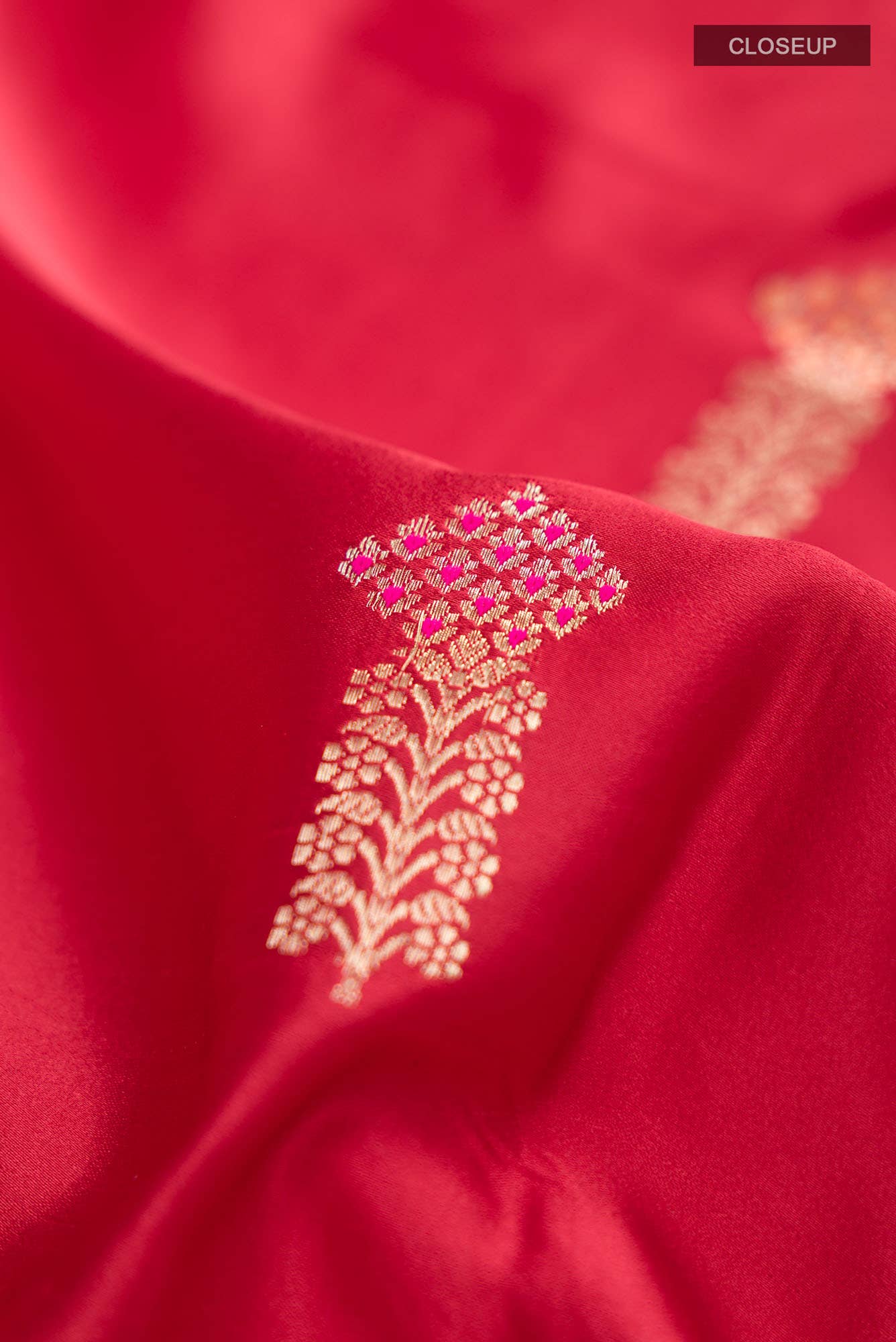 Red Banarasi Katan Silk Saree
