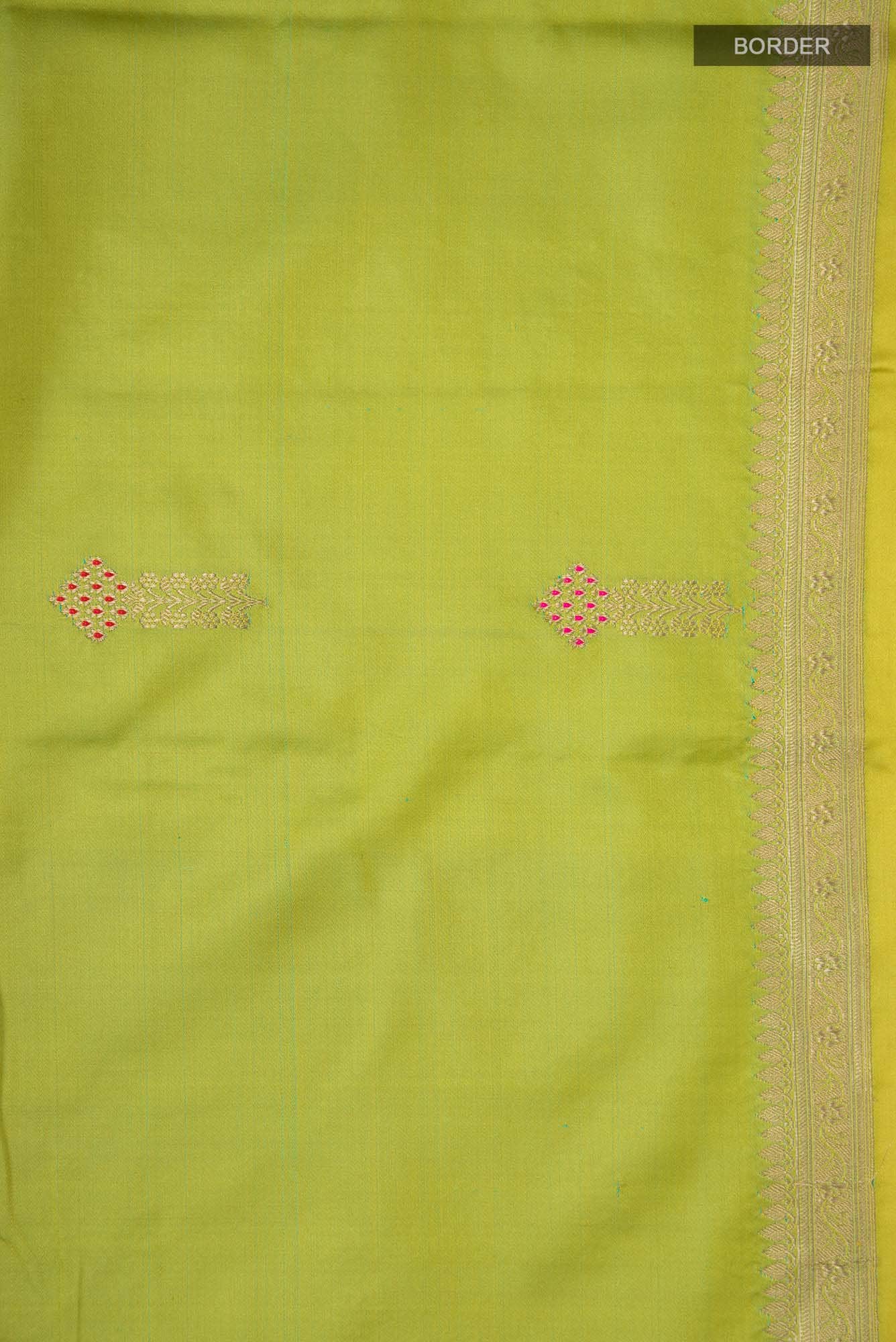 Green Banarasi Katan Silk Saree