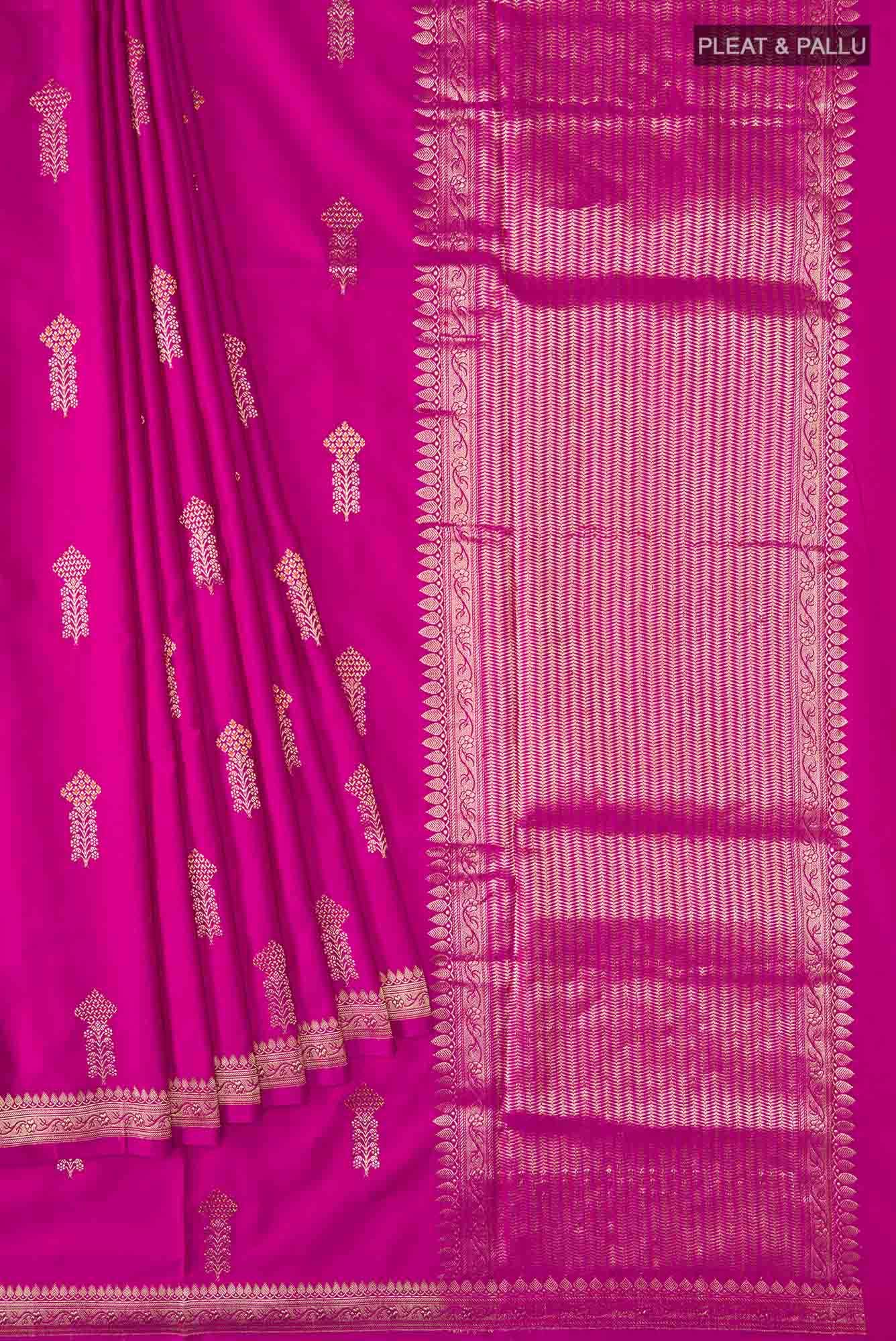 Pink Banarasi Silk Saree