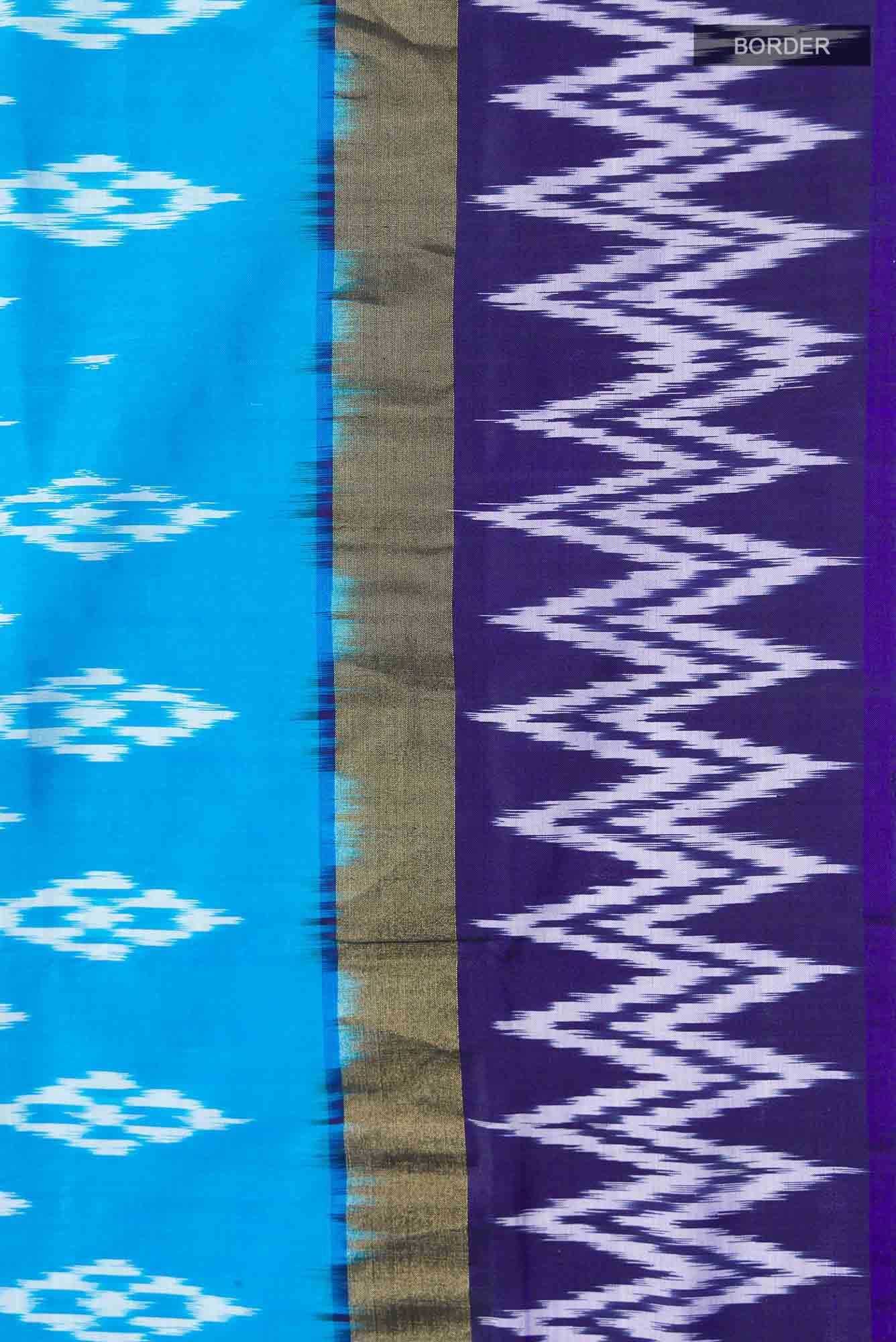 Blue Pochampally Silk Saree