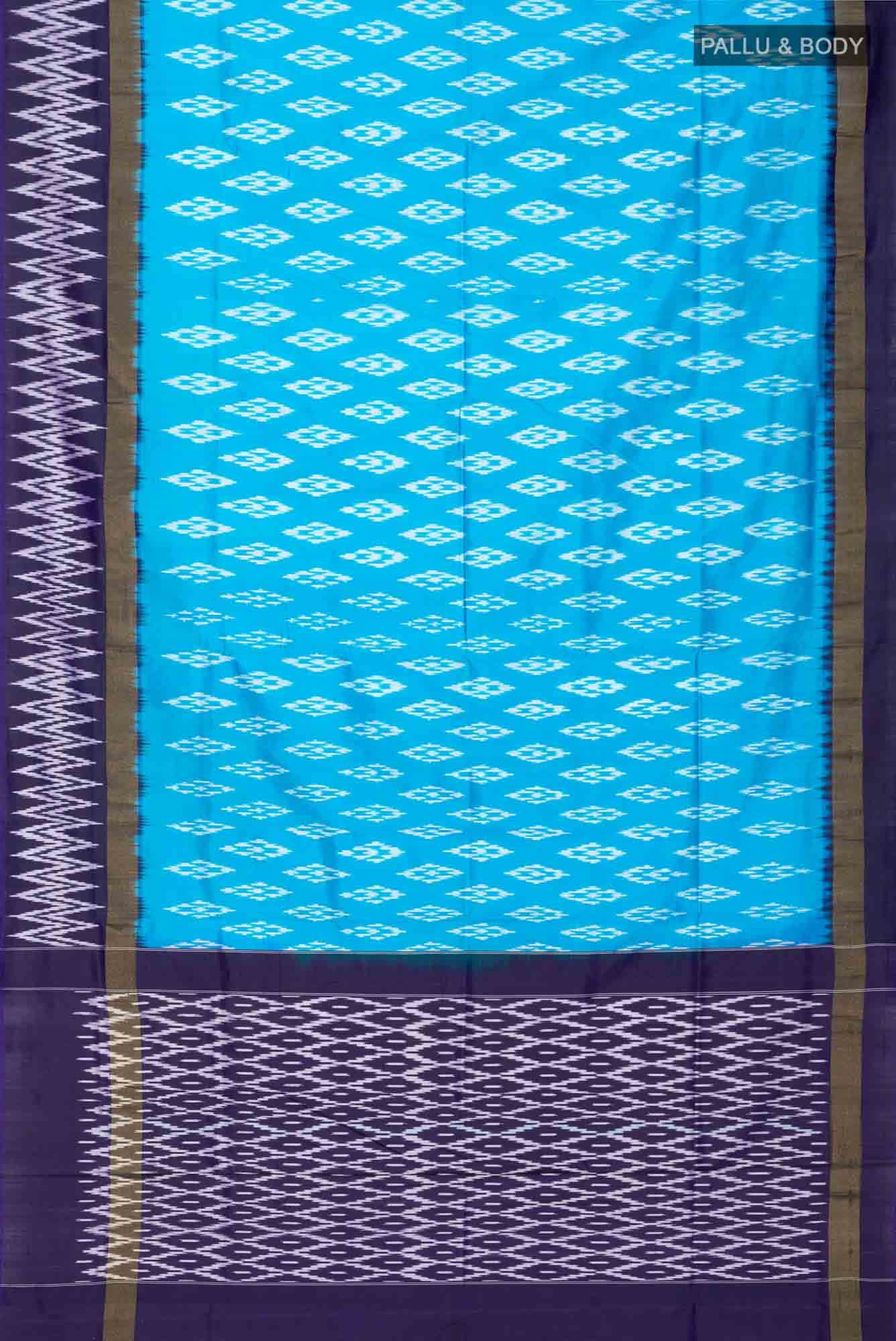 Blue Pochampally Silk Saree