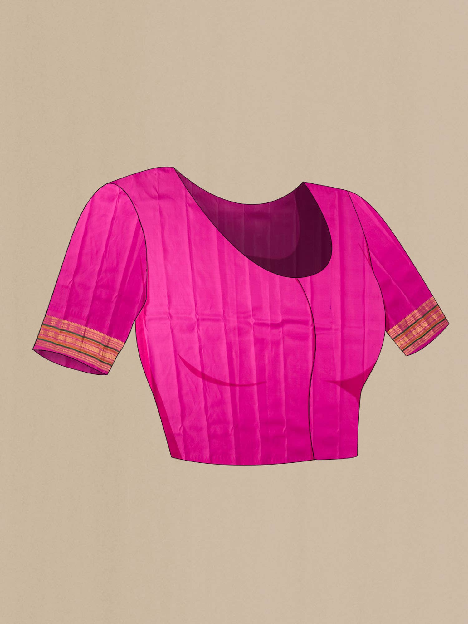 Beige Gadwal Silk Saree