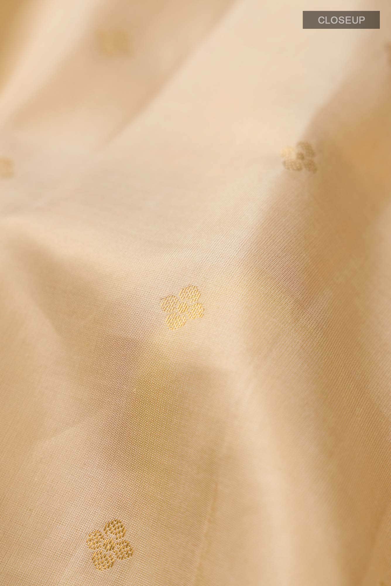 Beige Gadwal Silk Saree