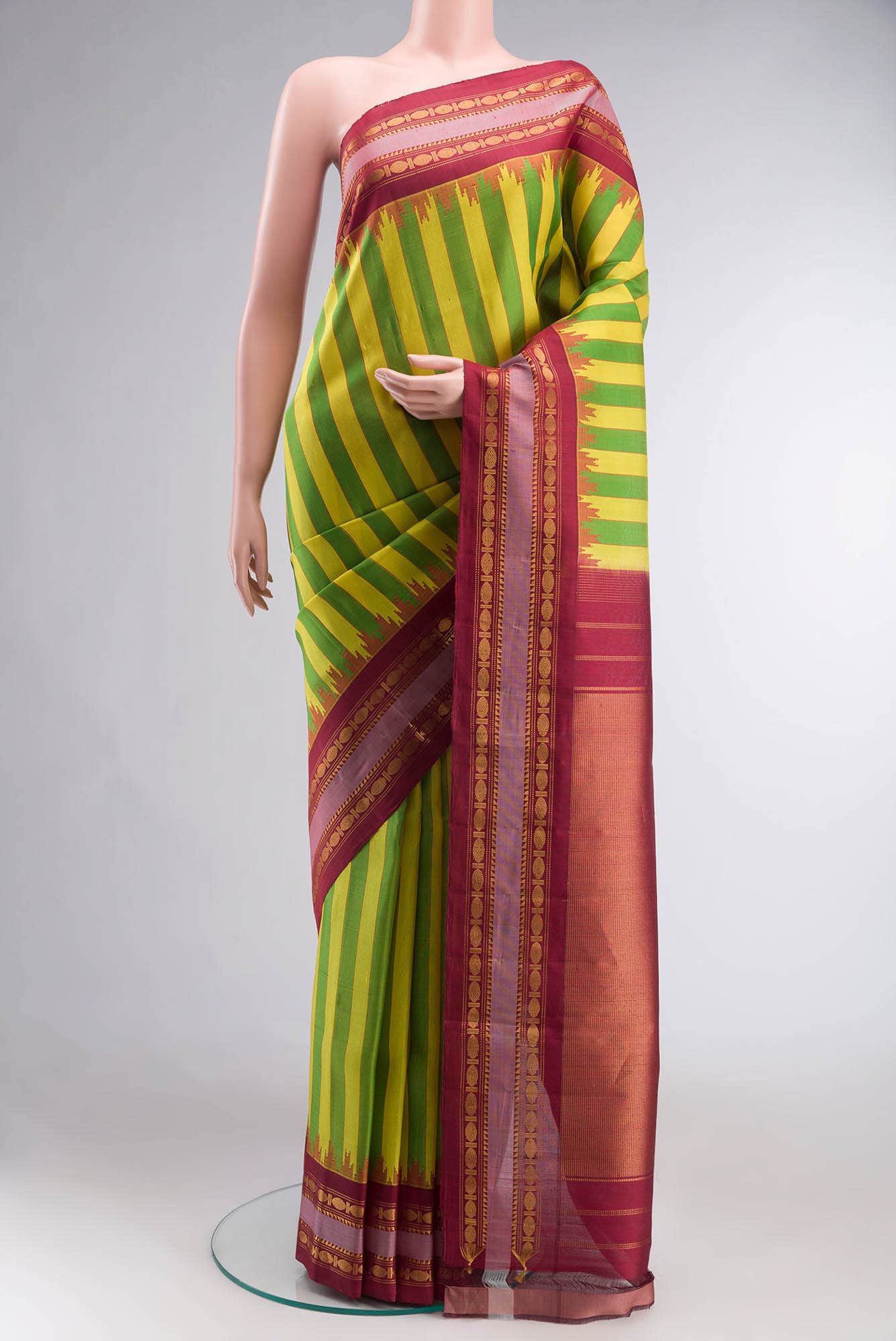 Multi Gadwal Silk Saree