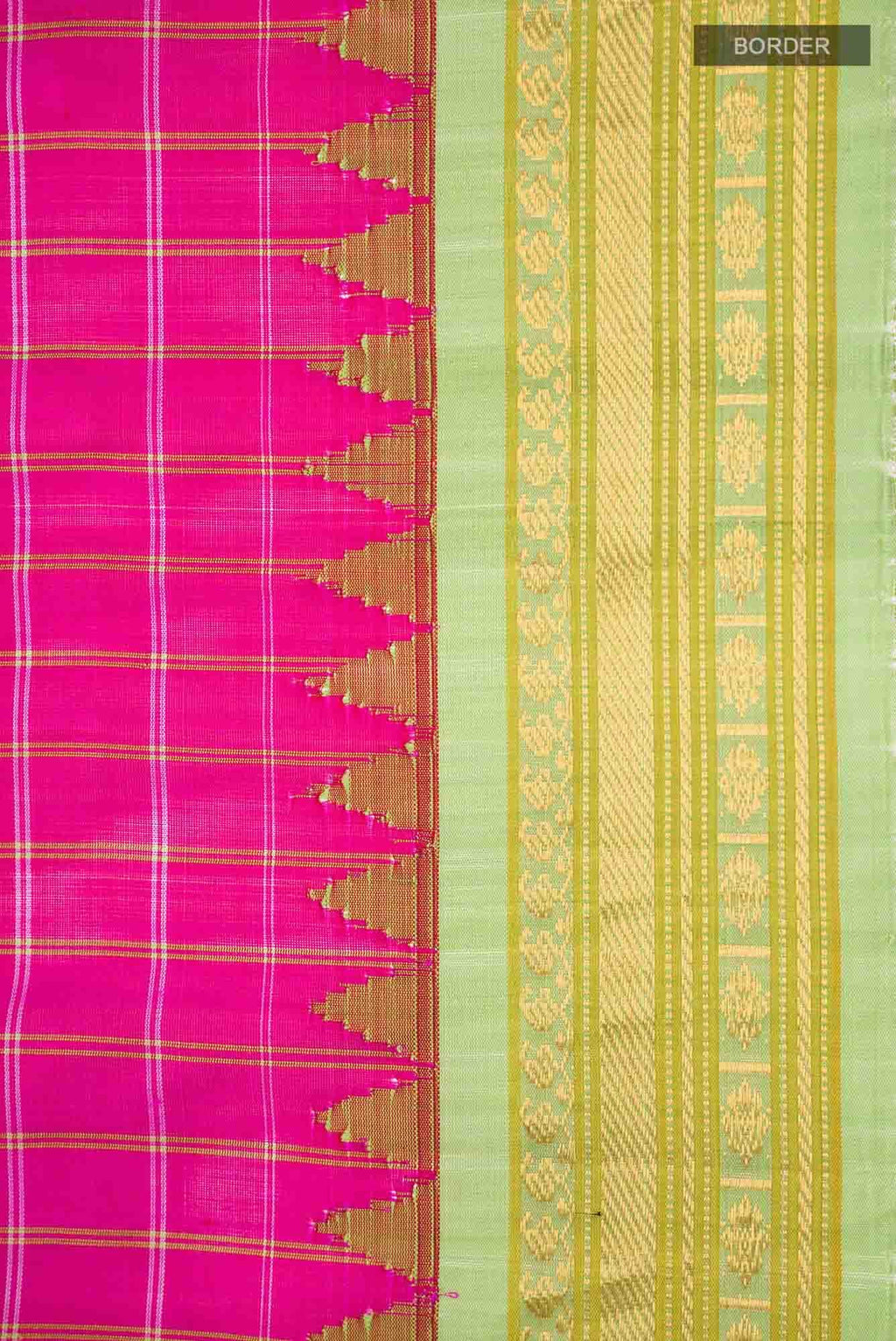Pink Gadwal Silk Saree