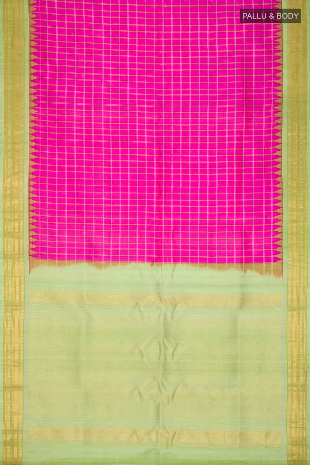 Pink Gadwal Silk Saree