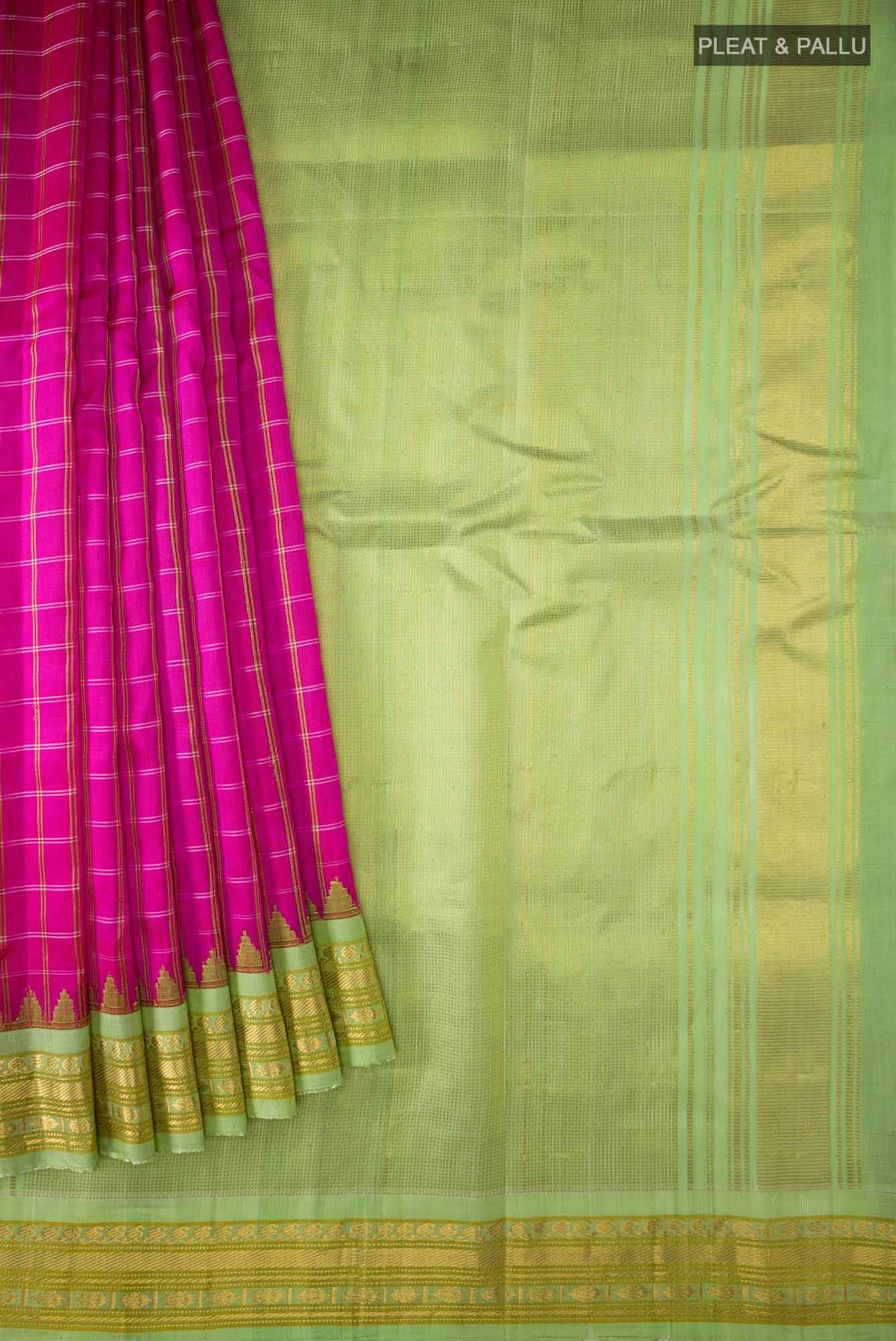 Pink Gadwal Silk Saree