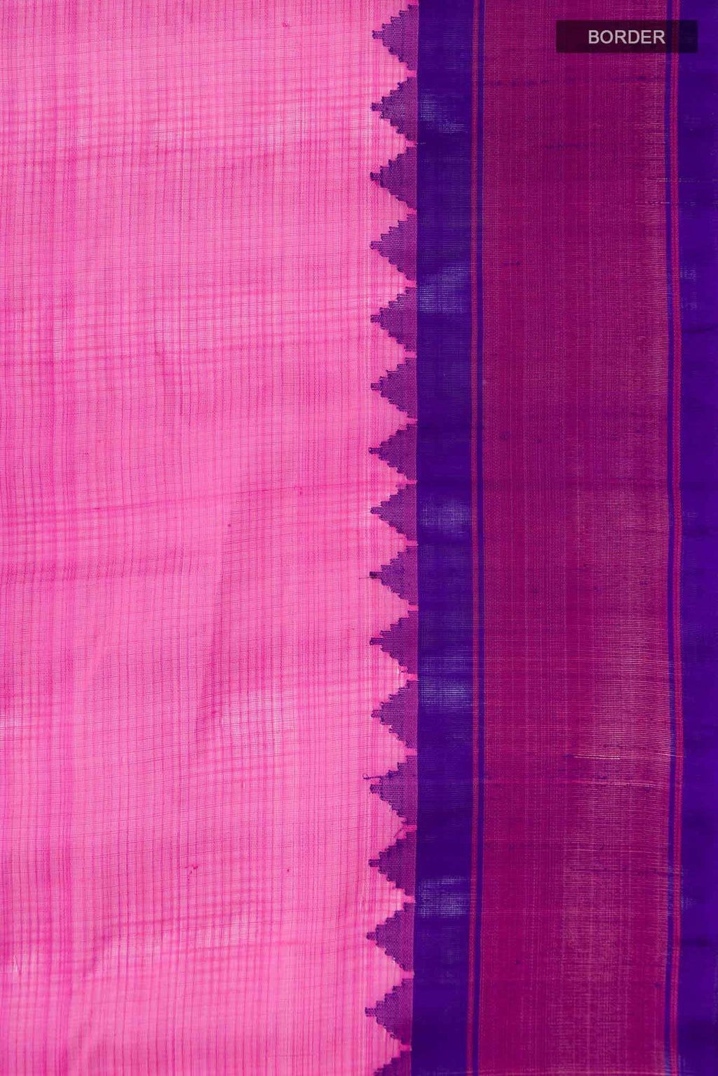 Pink Gadwal Silk Cotton Saree