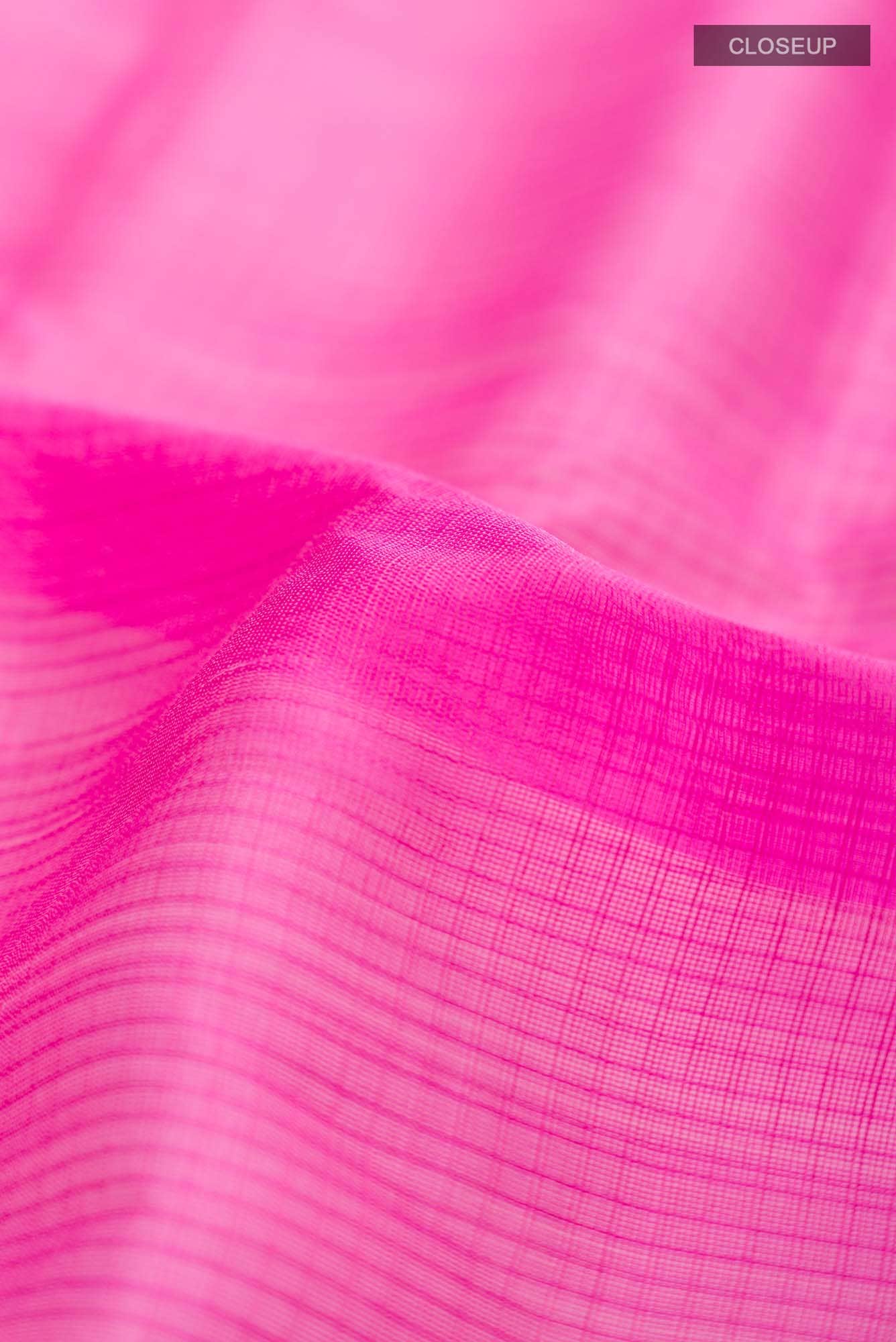 Pink Gadwal Silk Cotton Saree