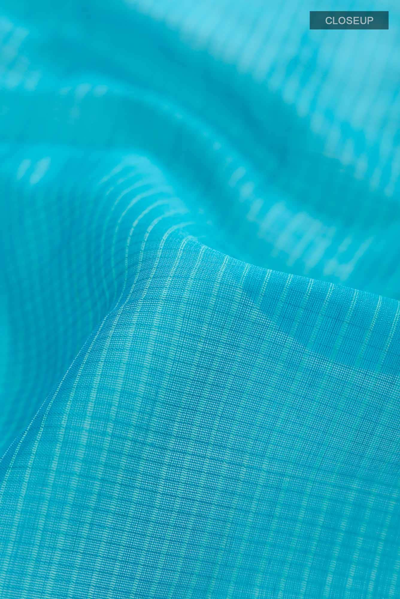 Blue Gadwal Silk Cotton Saree
