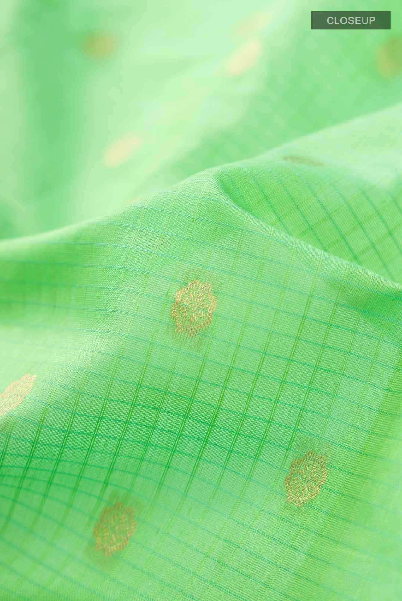 Green Gadwal Silk Cotton Saree