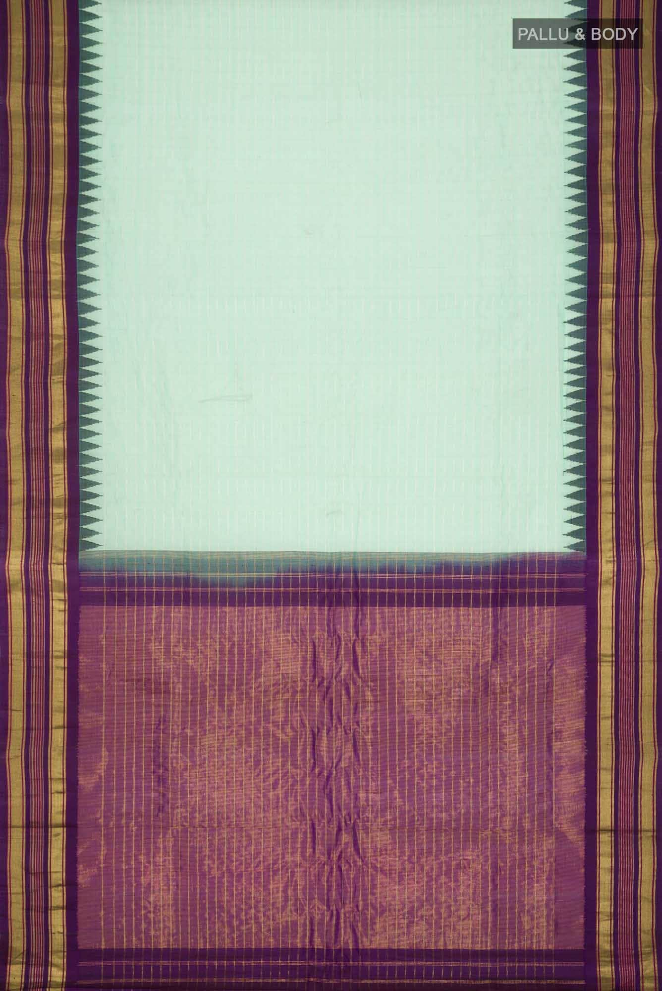 Green Gadwal Silk Cotton Saree