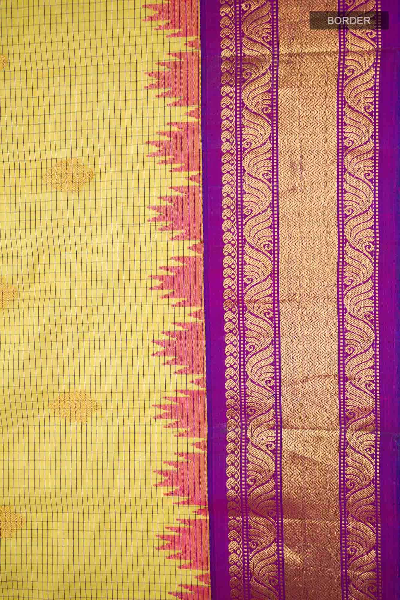 Green Gadwal Silk Cotton Saree