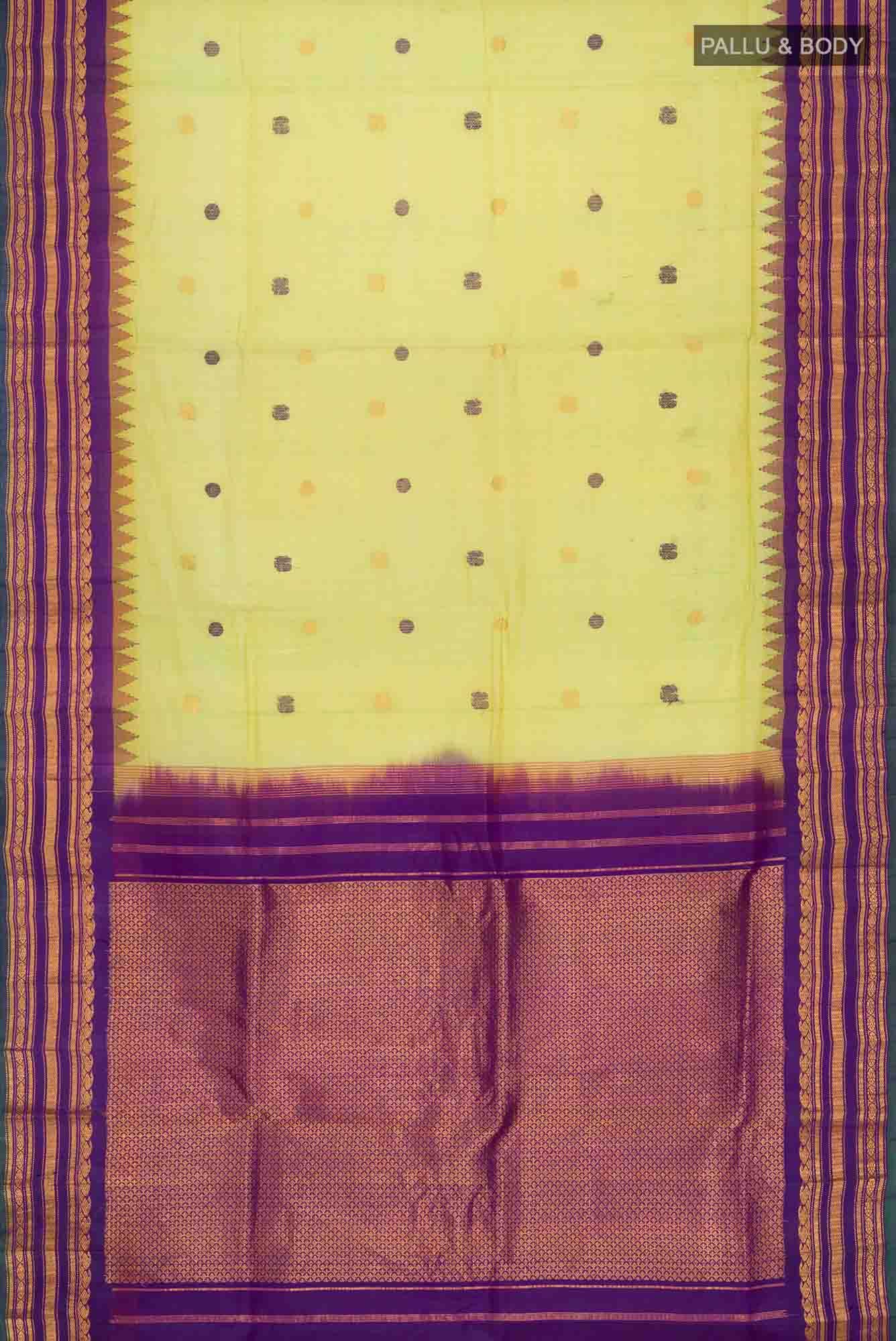 Green Gadwal Silk Cotton Saree