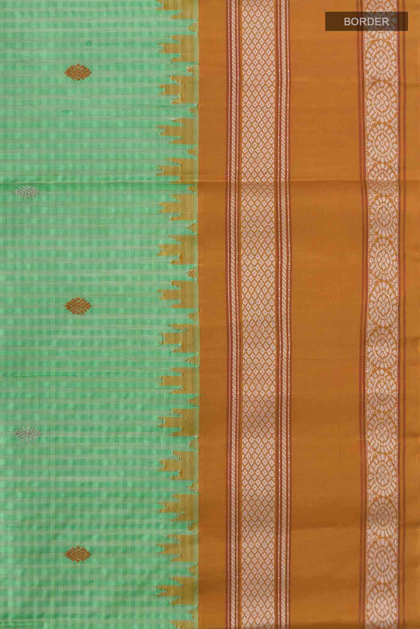 Green Gadwal Silk Cotton Saree