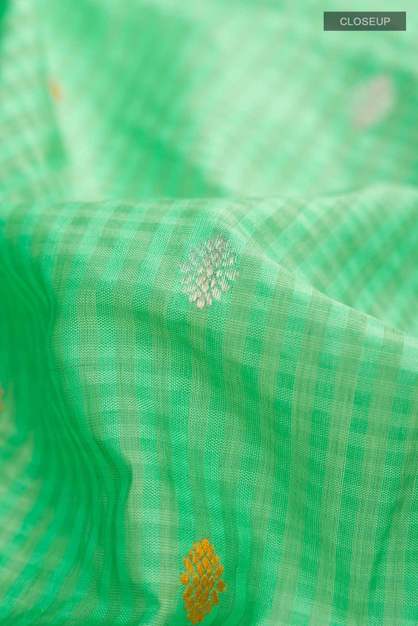 Green Gadwal Silk Cotton Saree