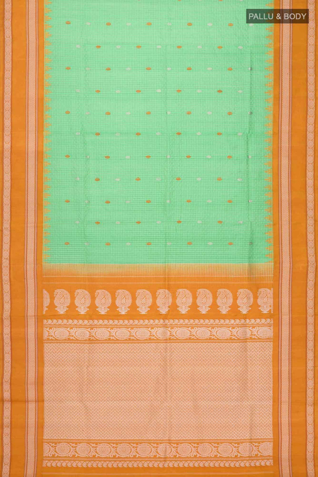 Green Gadwal Silk Cotton Saree