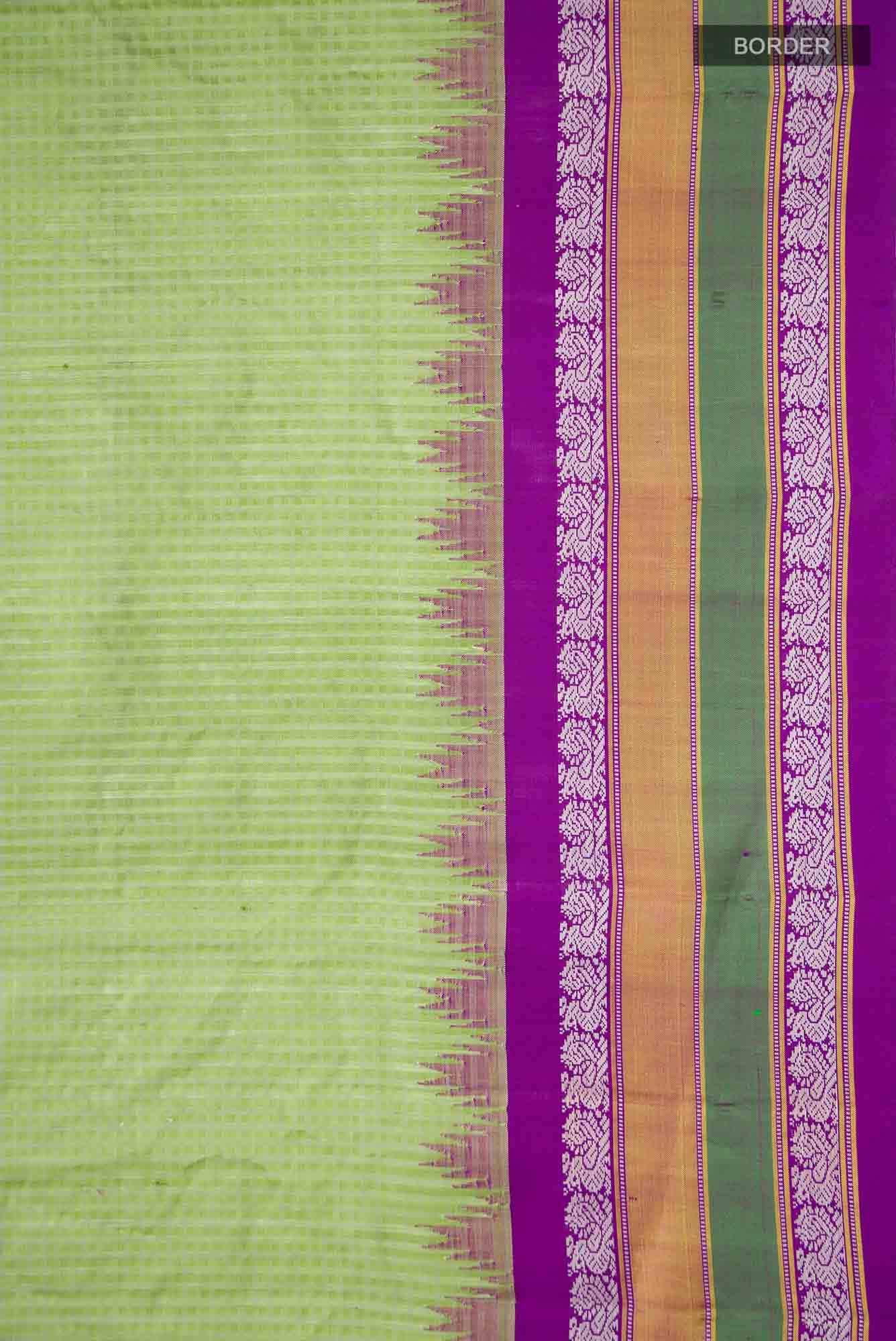 Green Gadwal Silk Cotton Saree