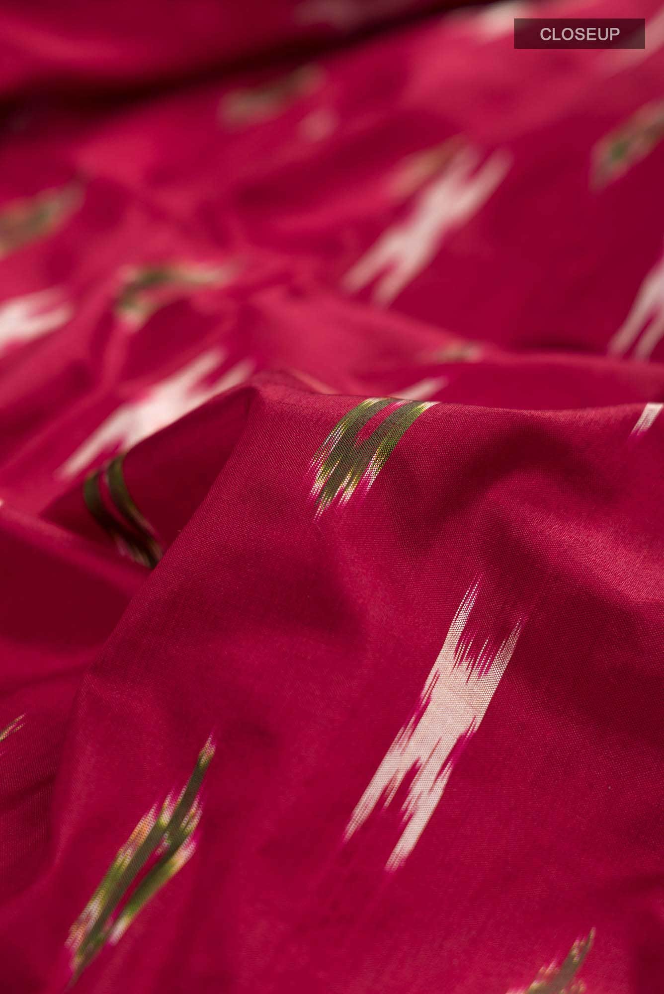 Maroon Pochampally Silk Saree