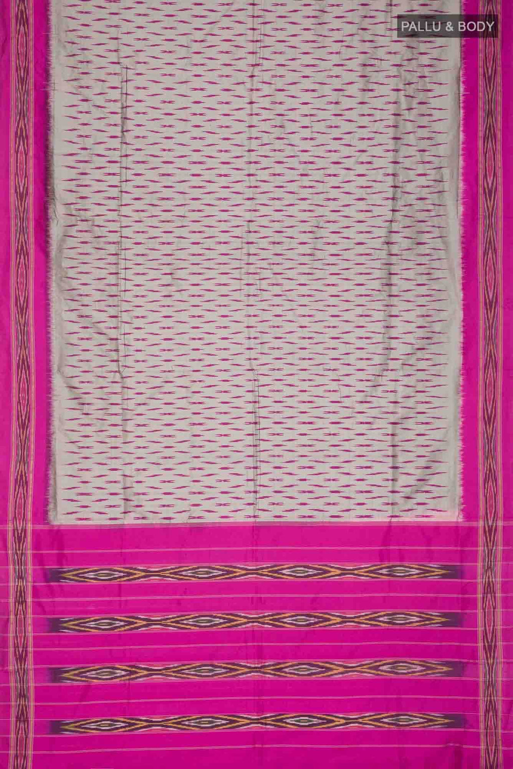 Grey Pochampally Silk Saree