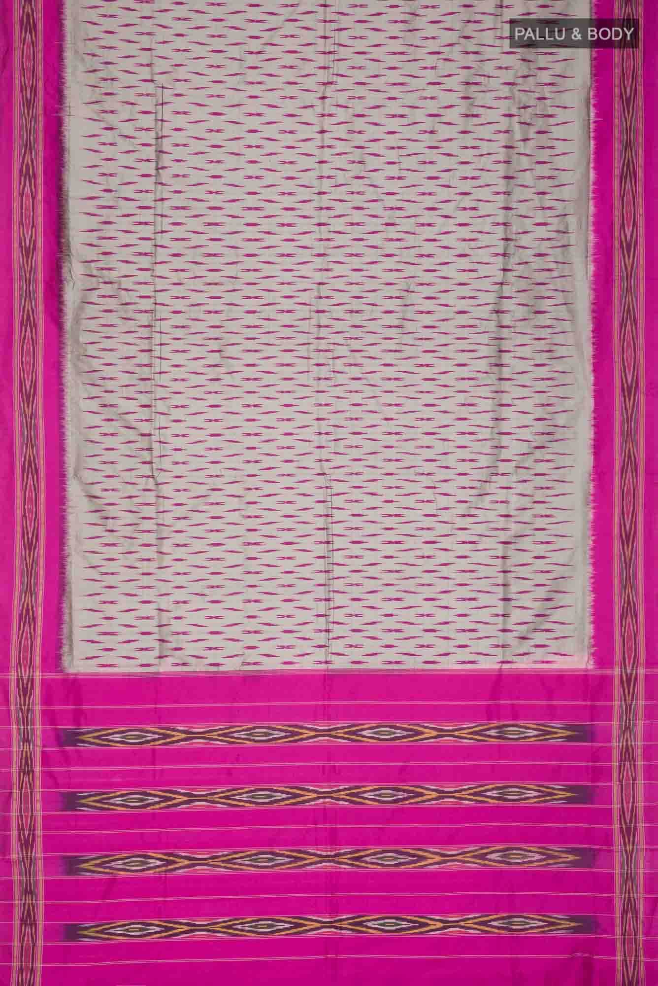 Grey Pochampally Silk Saree