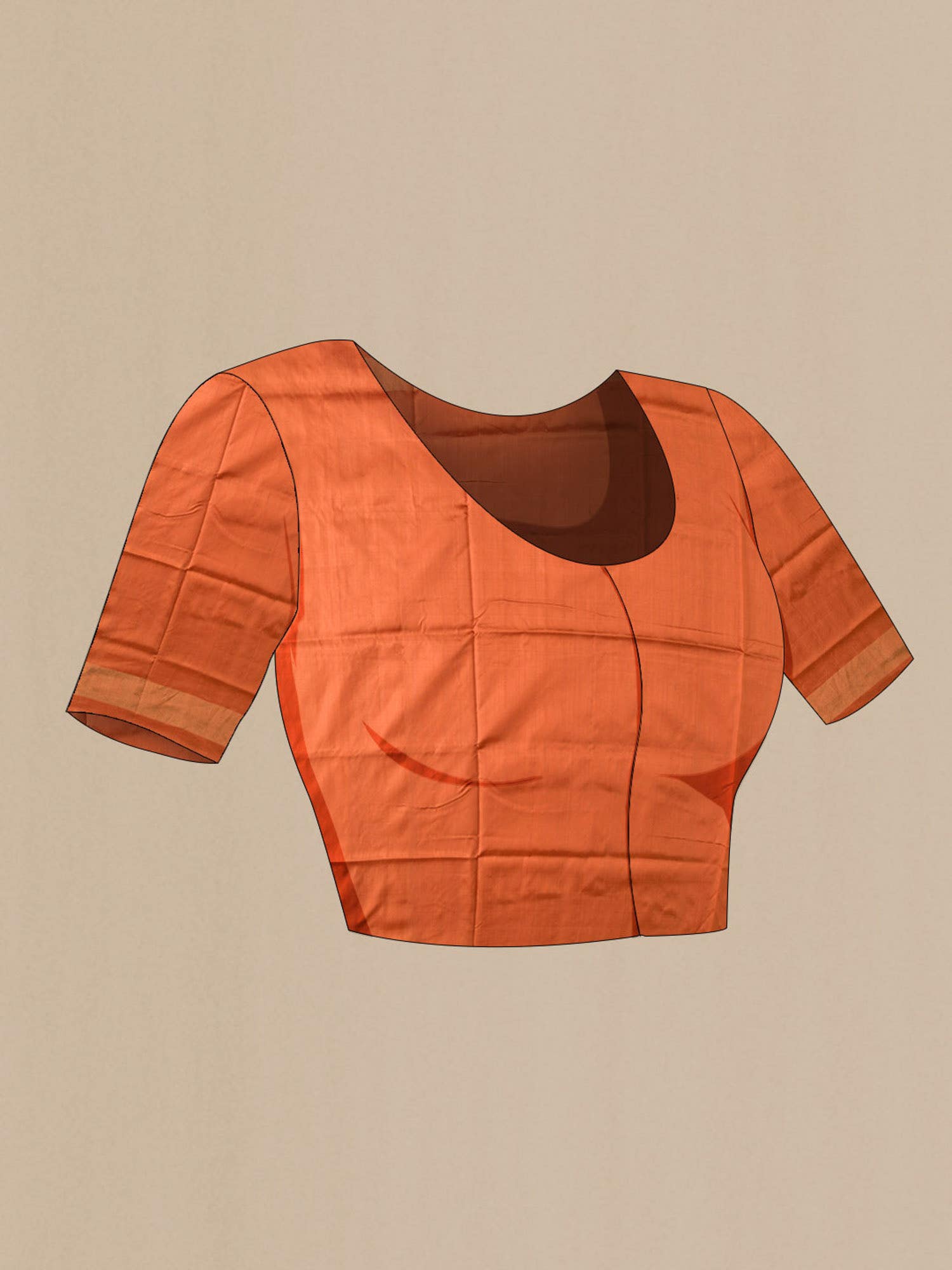 Peach Pochampally Silk Saree