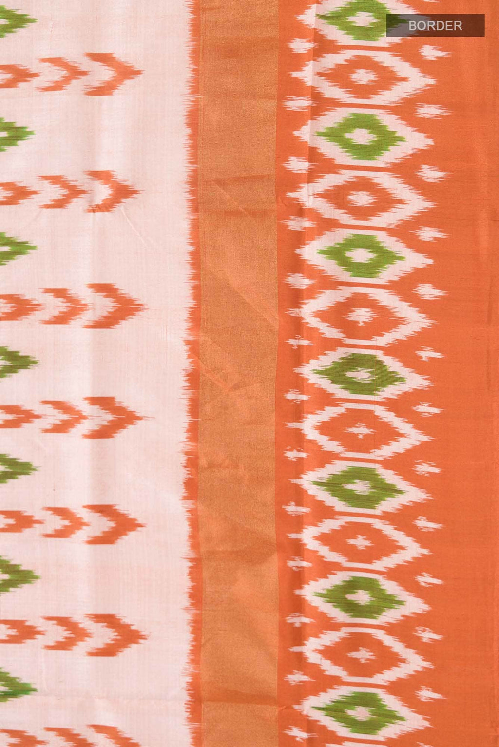 Peach Pochampally Silk Saree