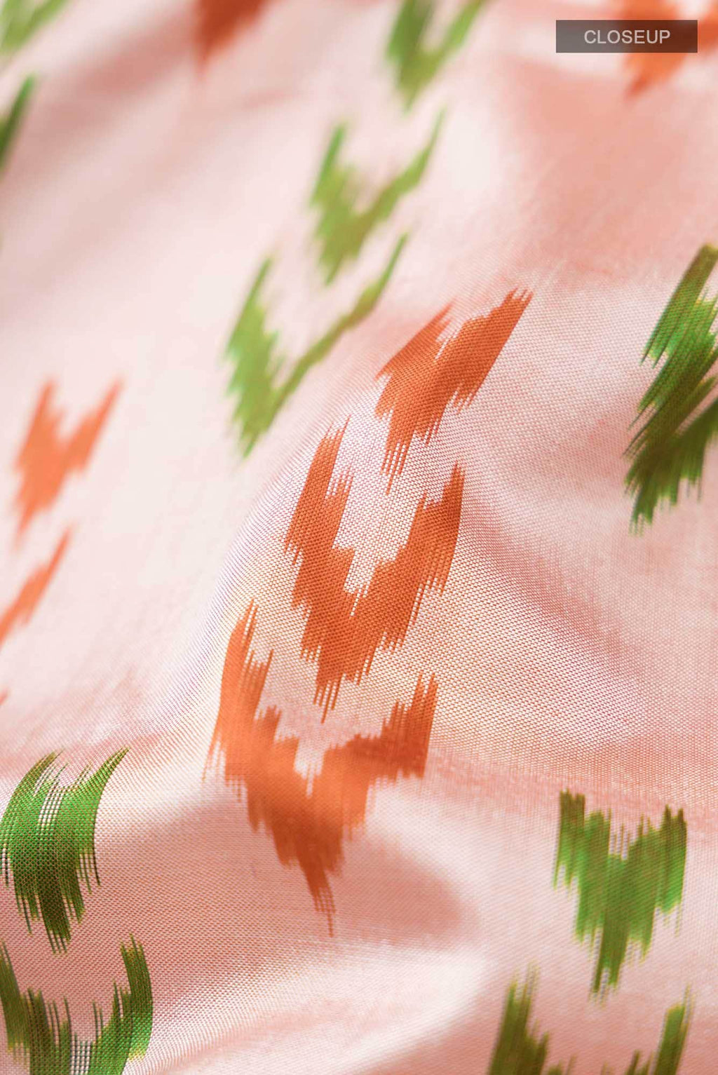 Peach Pochampally Silk Saree