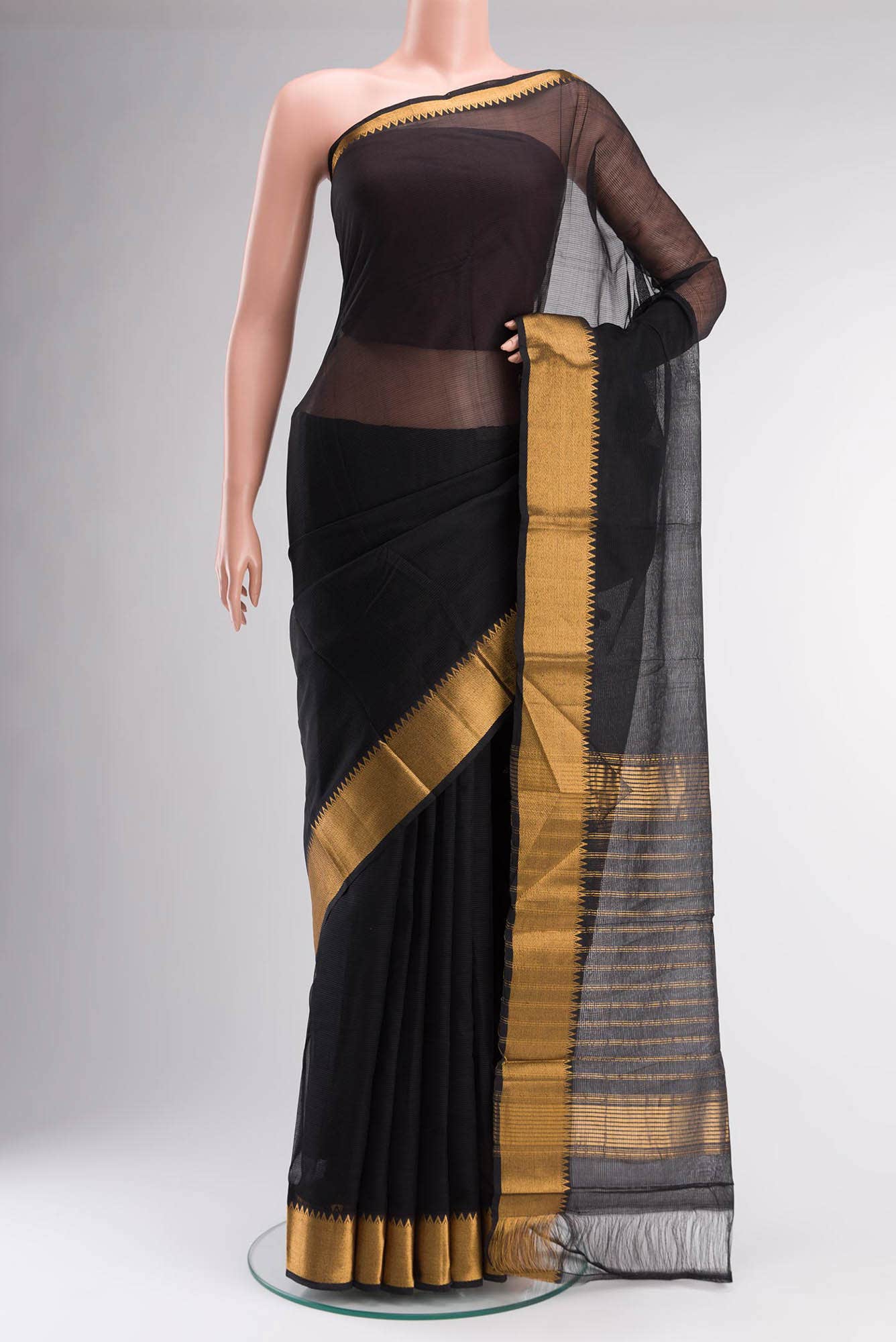 Black Silk Cotton Saree