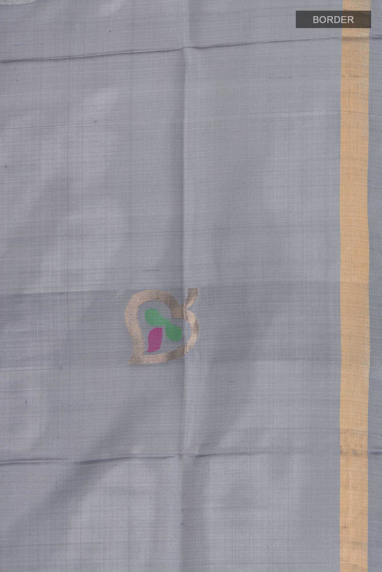 Grey Uppada Silk Saree